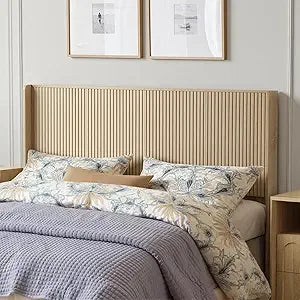Fluted Wooden Headboard, Modern Farmhouse, Wall Mounted