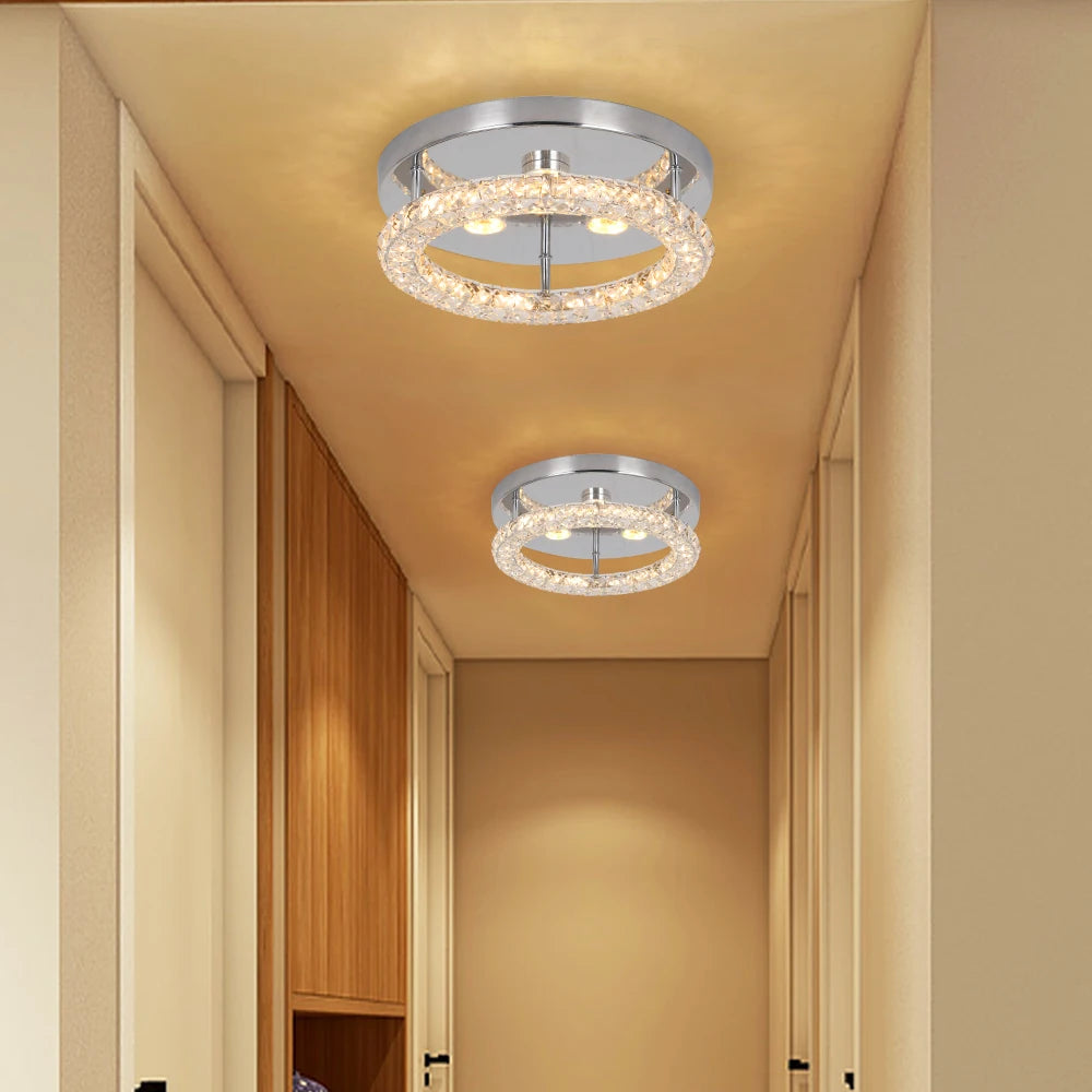 VETRULUS Modern Crystal LED Chandelier Ceiling Light Dimmable