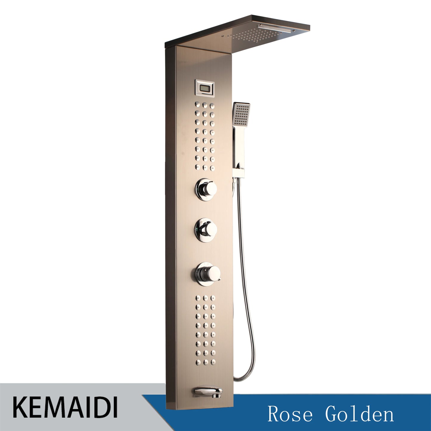 MEKKHALA Multifunctional Shower Panel Tower With Rainfall Massage Jets