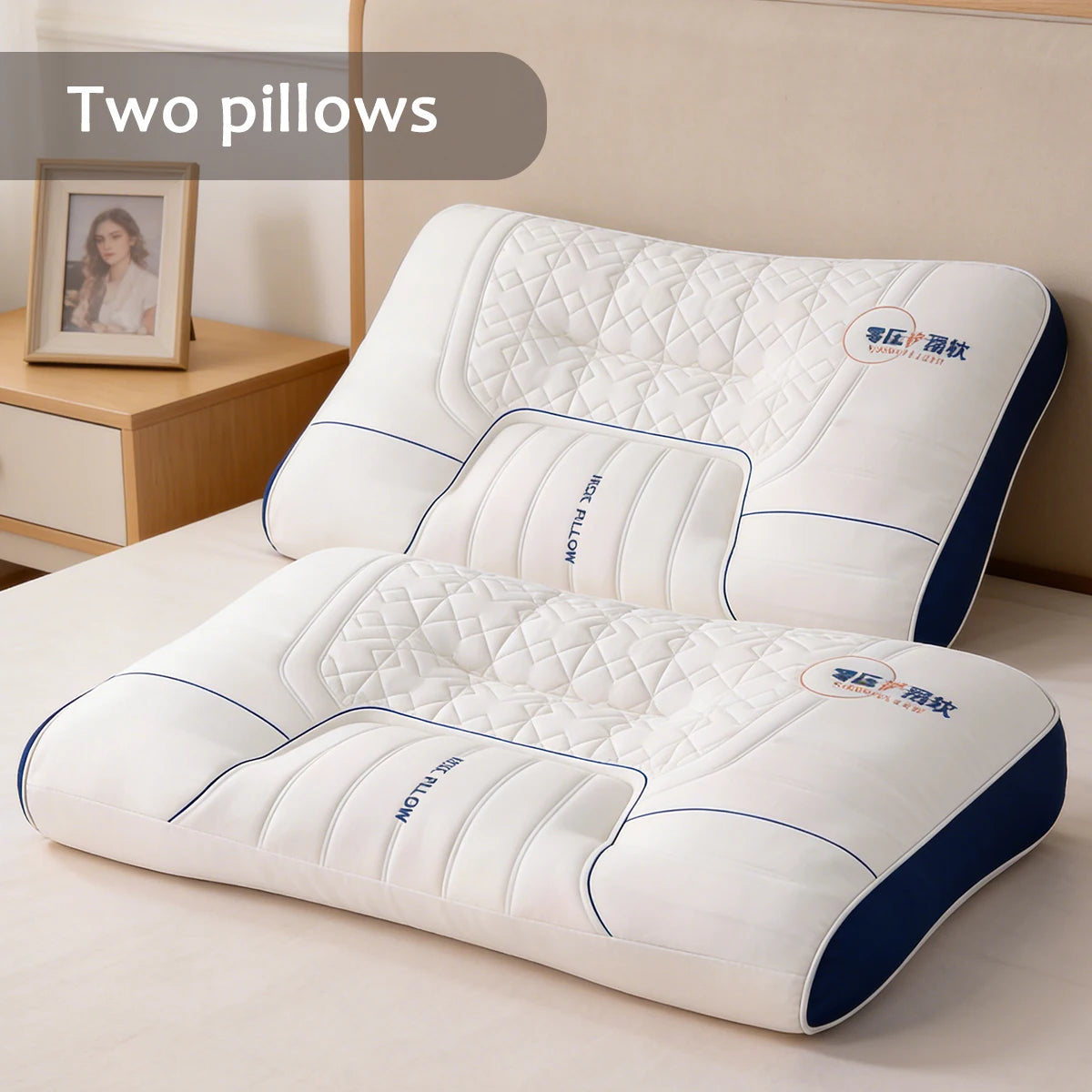 NONECN 3D Ergonomic Hotel Bed Pillow With Custom Logo
