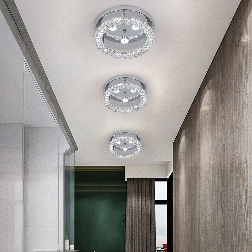 VETRULUS Modern Crystal LED Chandelier Ceiling Light Dimmable