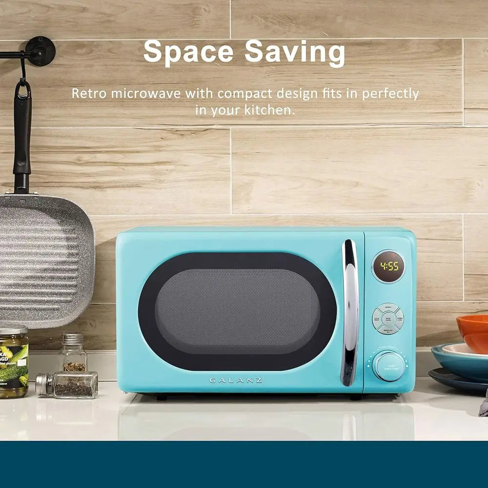 XMSJ Retro Microwave Oven With Child Lock And LED Lighting