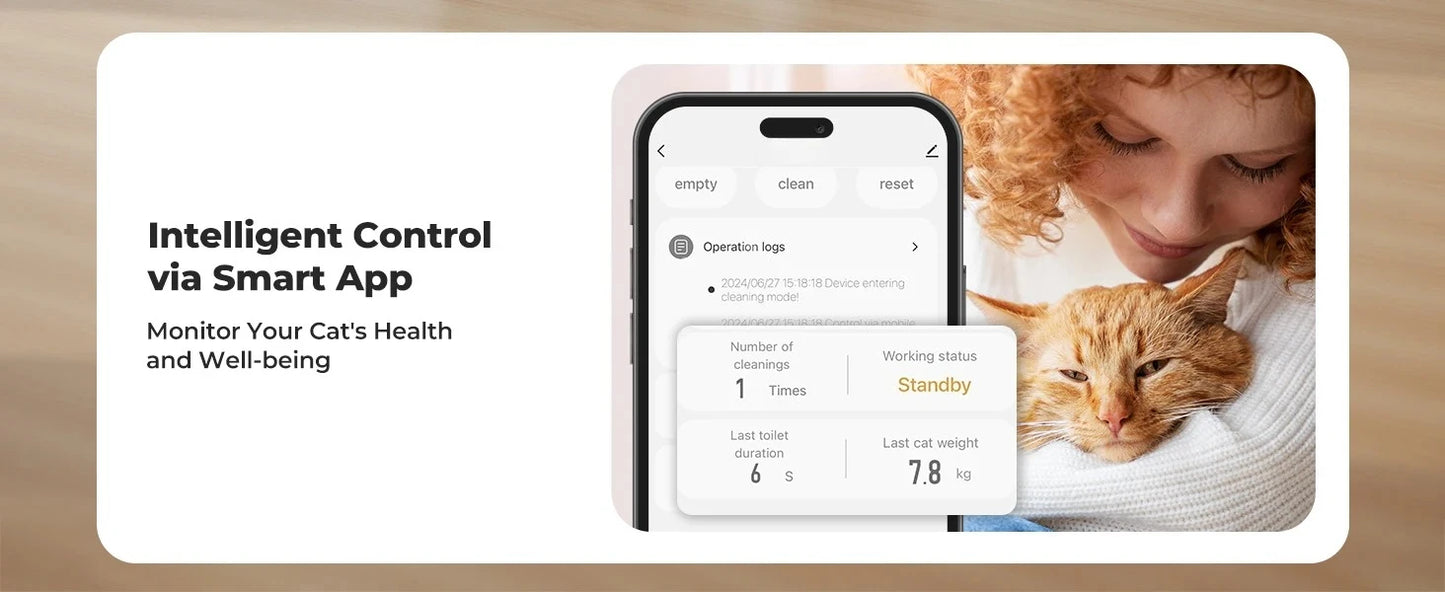 Lunapurr Automatic Self-Cleaning Cat Litter Box With App