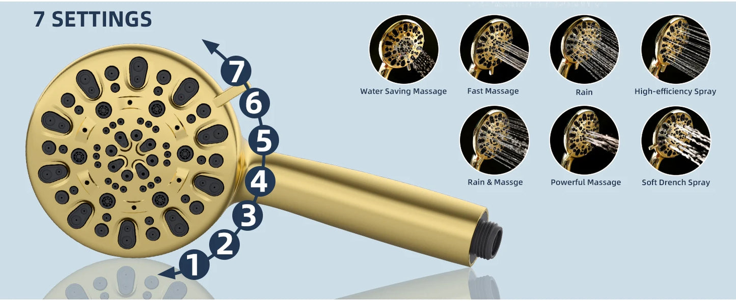 Hibbent High Pressure Rainfall Shower Head With Extension Arm