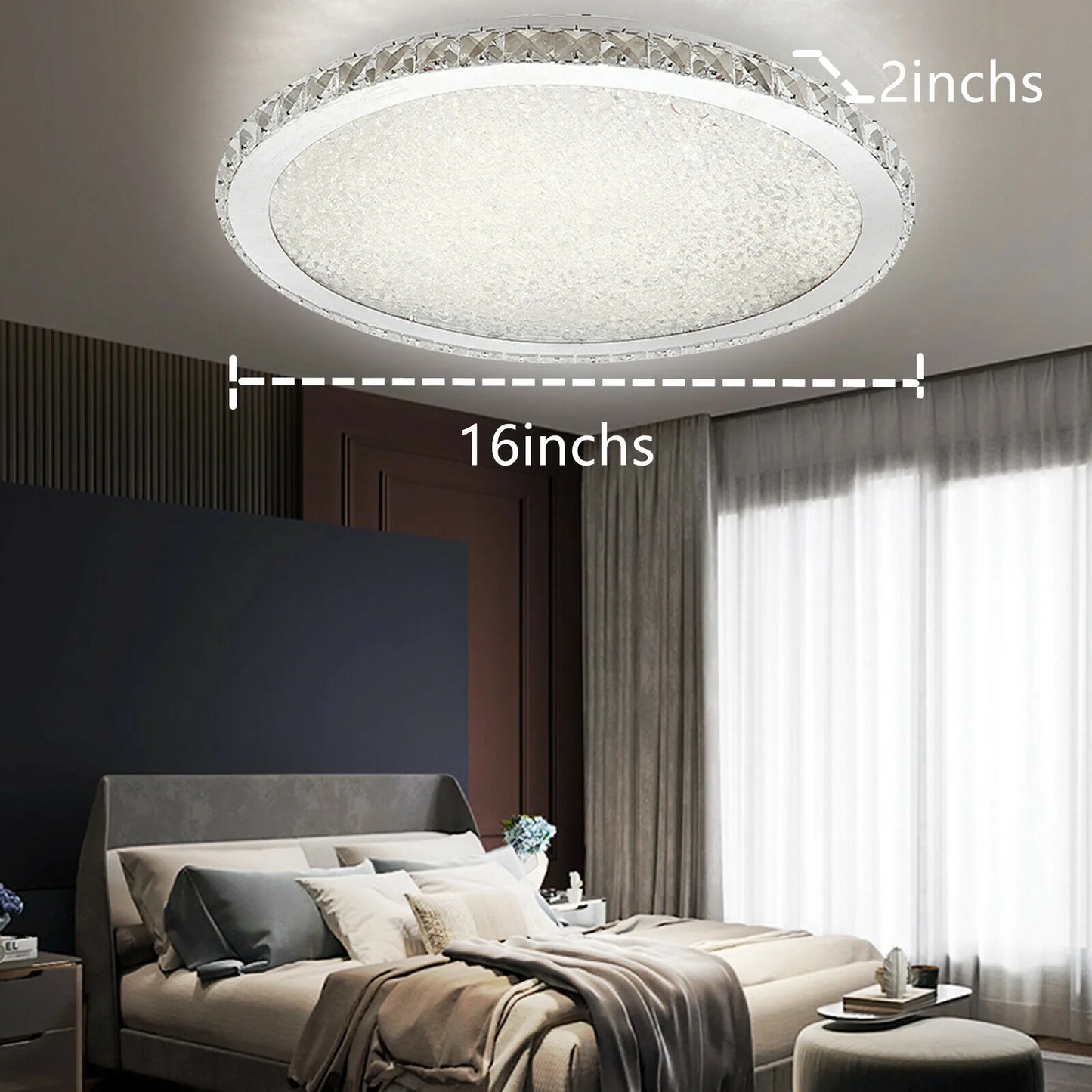 LOYALHEARTDY Crystal Ceiling Light LED Chandelier Pendant