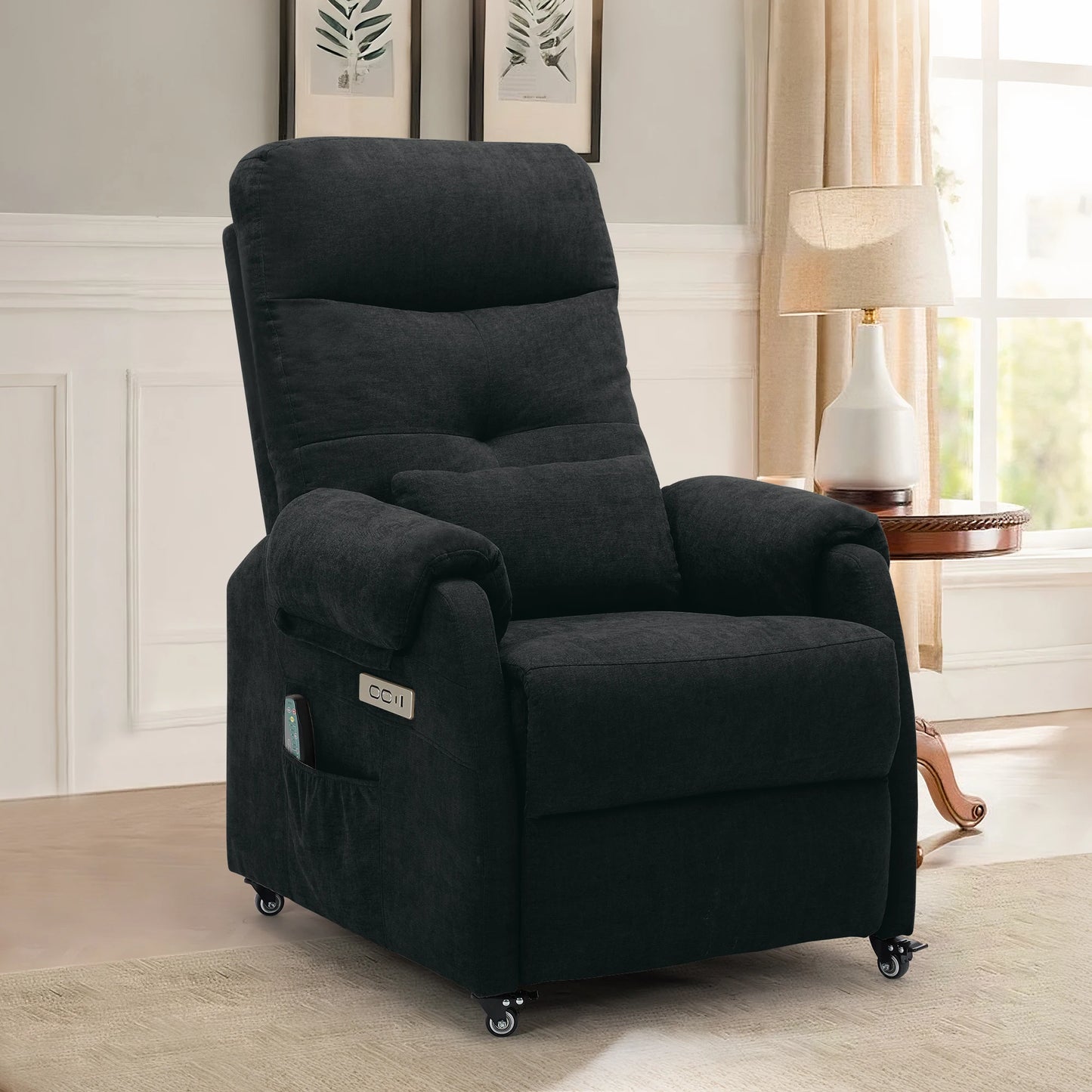 Korser Power Recliner Chair With USB Ports And Wheels For Home