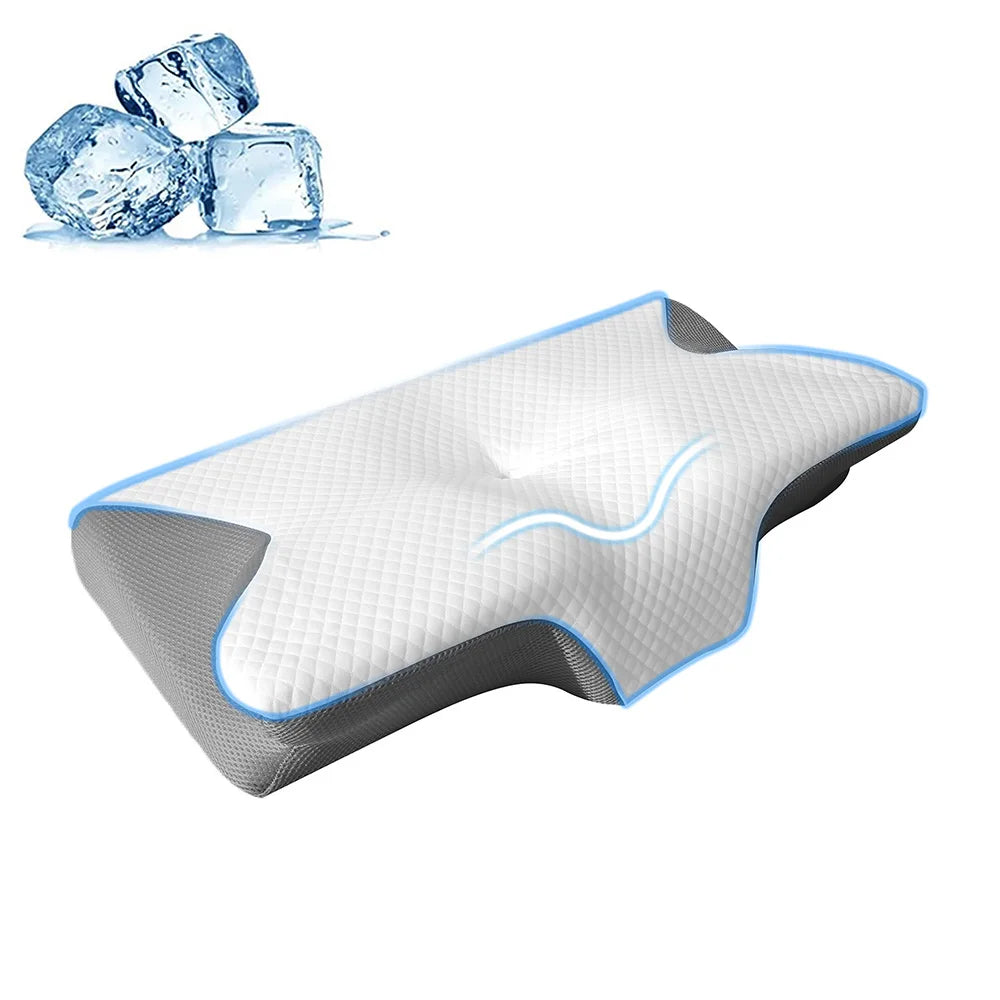 Memory Foam Cervical Orthopedic Neck Pillow For Comfortable Sleep