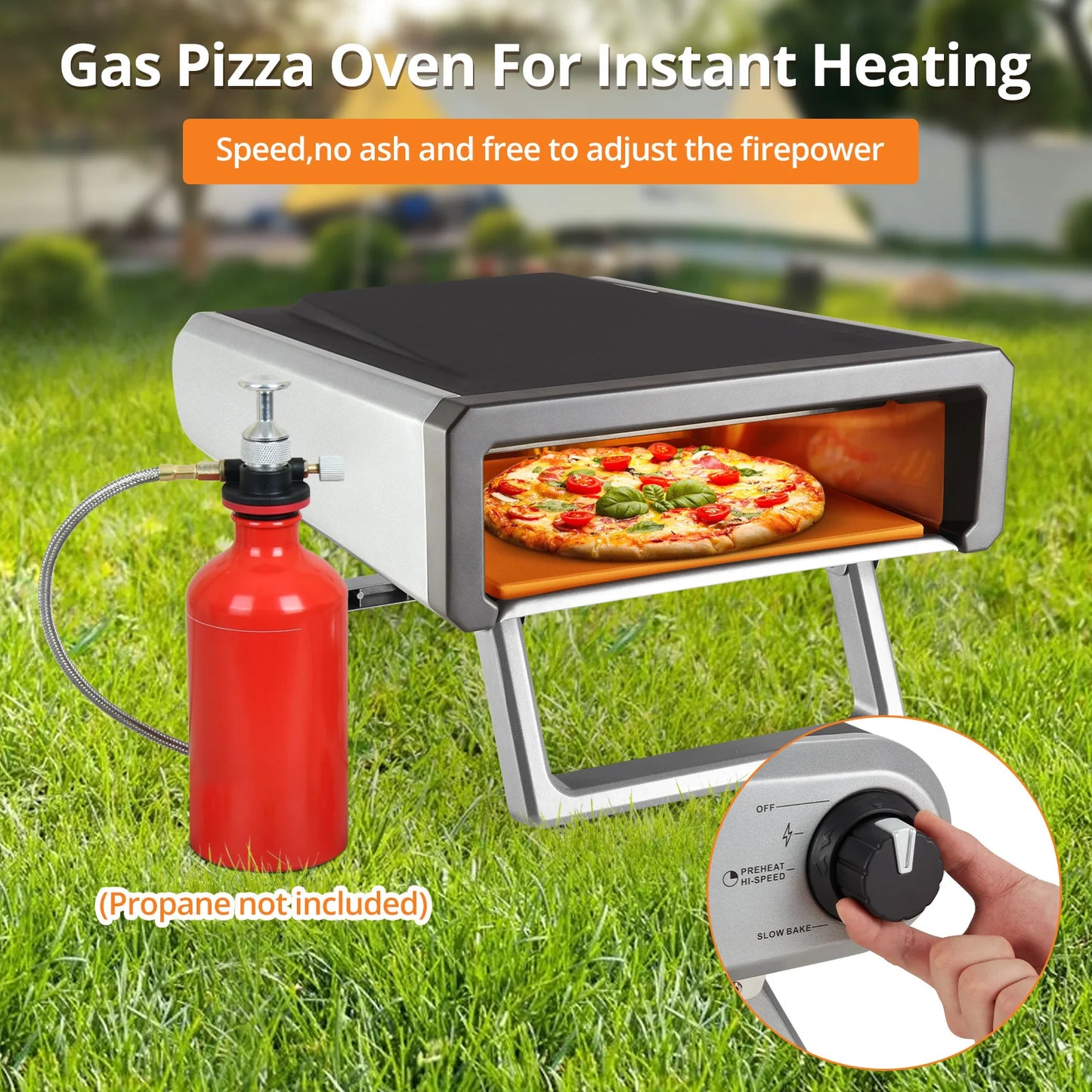 Adoolla Gas Powered Outdoor Pizza Oven For Backyard Cooking