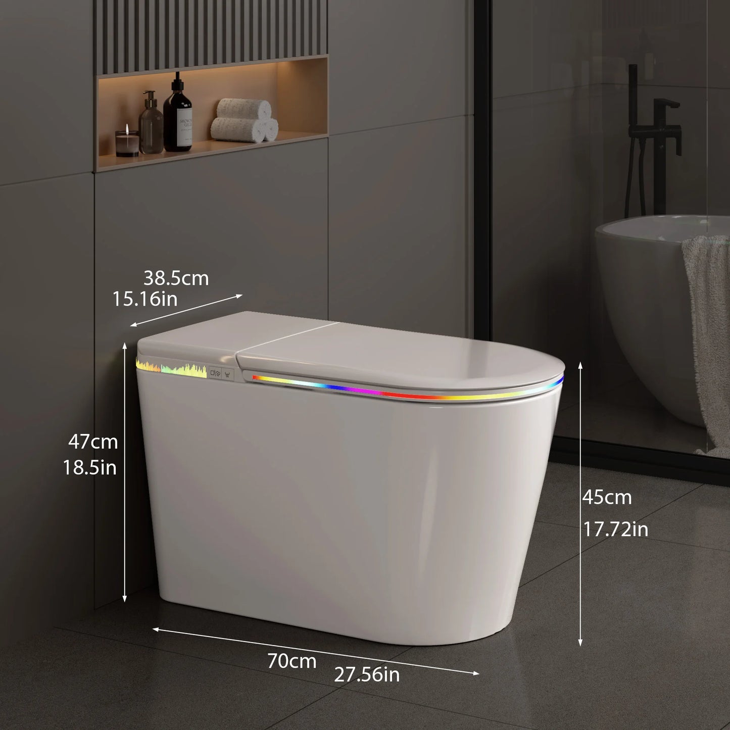 Smart Bidet Toilet Seat With Heated Seat And Remote Control