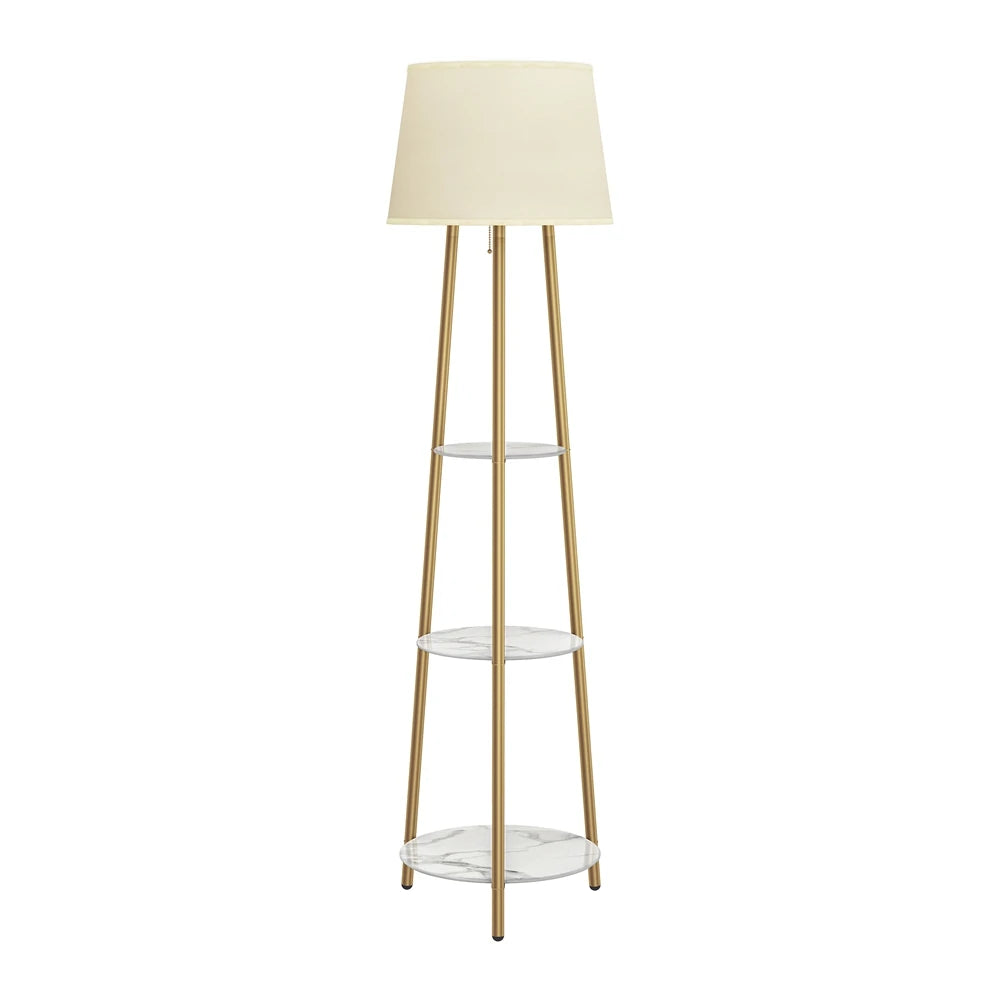 Vrygle Floor Lamp With Shelf Modern Corner Bookshelf