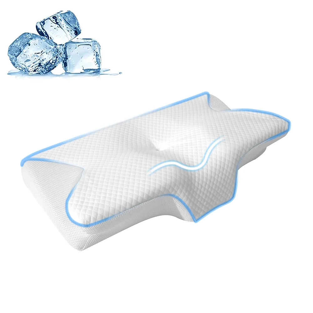 Memory Foam Cervical Orthopedic Neck Pillow For Comfortable Sleep