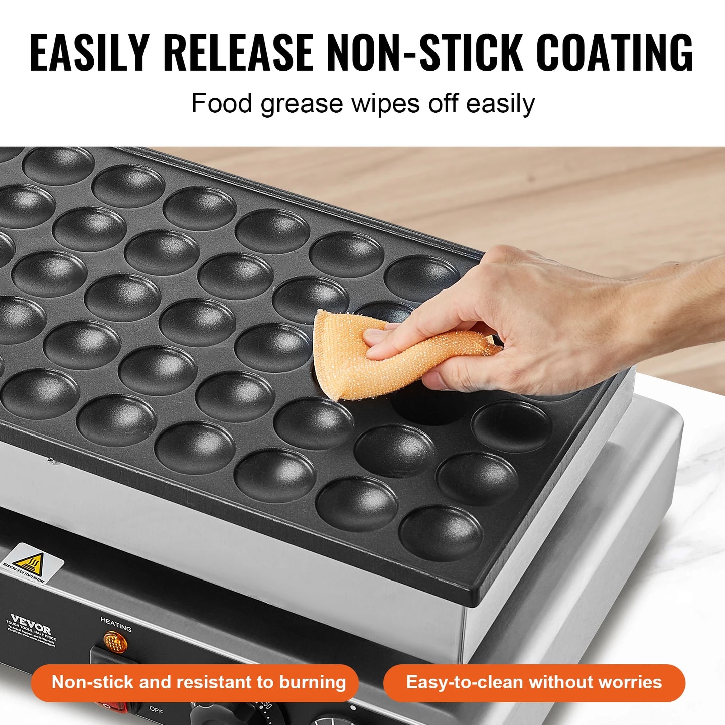 SucceBuy 50Pcs Mini Dorayaki Pancake Maker Machine Commercial Nonstick