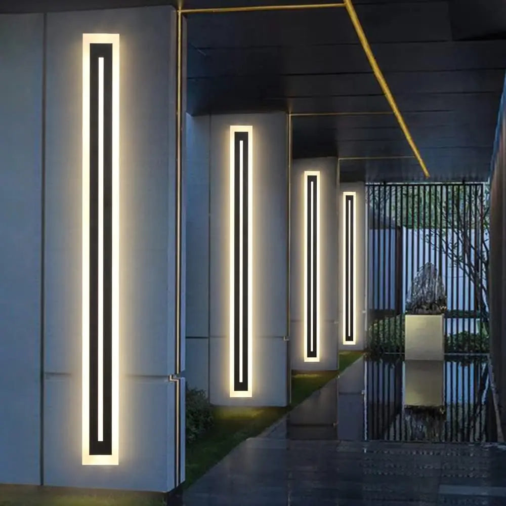 Outdoor LED Wall Sconce Fixture Long Strip Modern IP67