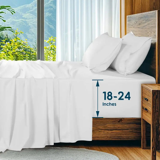 Egyptian Cotton Sheet Set 1000 Thread Count Soft Breathable Sateen