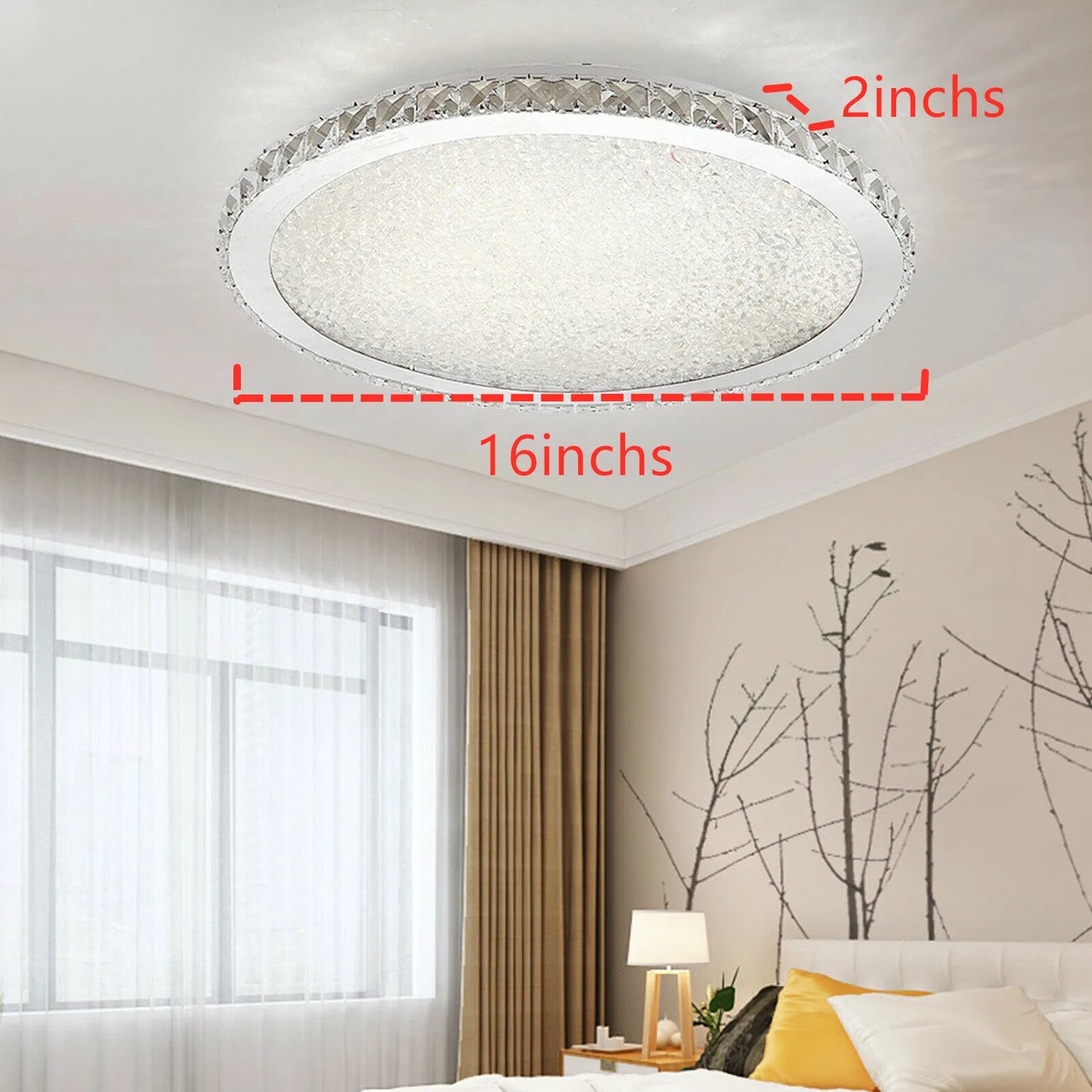LOYALHEARTDY Crystal Ceiling Light LED Chandelier Pendant