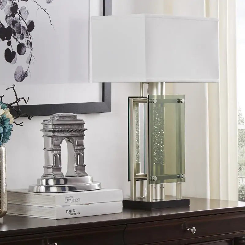Water Dancing Light Table Lamp Nightstand Modern Finish