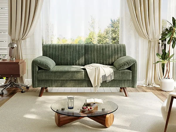 Chenille Loveseat Sofa For Compact Living Spaces And Cozy Corners