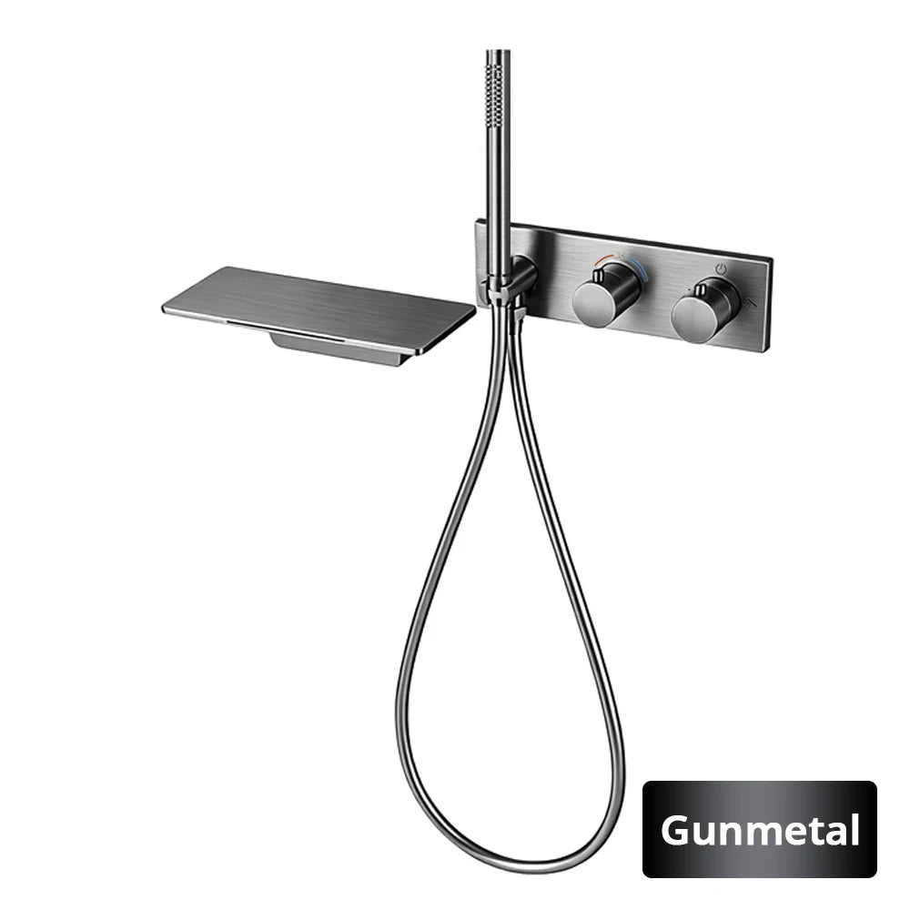 Smesiteli Wall Mount Thermostatic Tub Faucet With Hand Shower