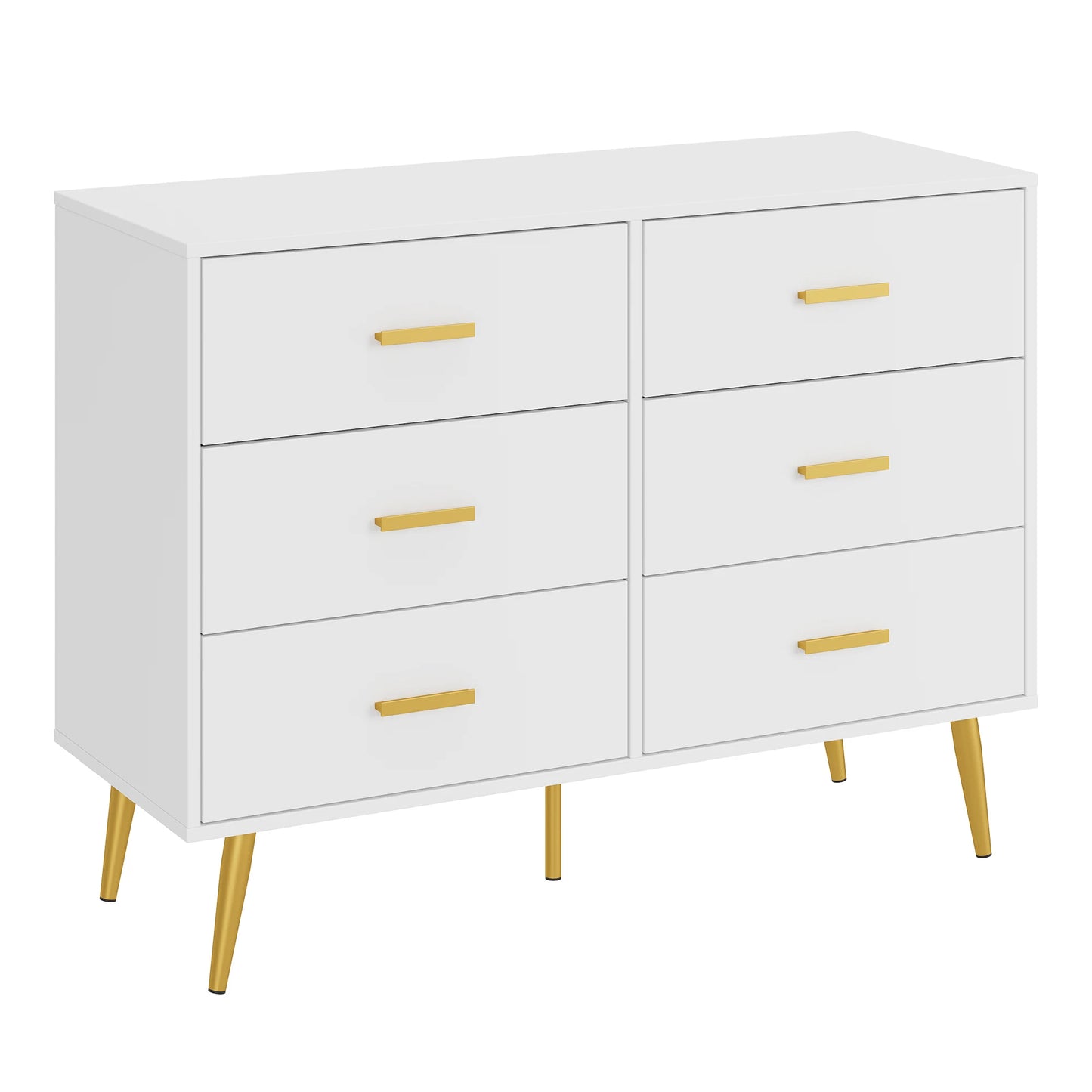 HiMISS Modern 6-Drawer Dresser With Fabric Drawers And Steel Frame