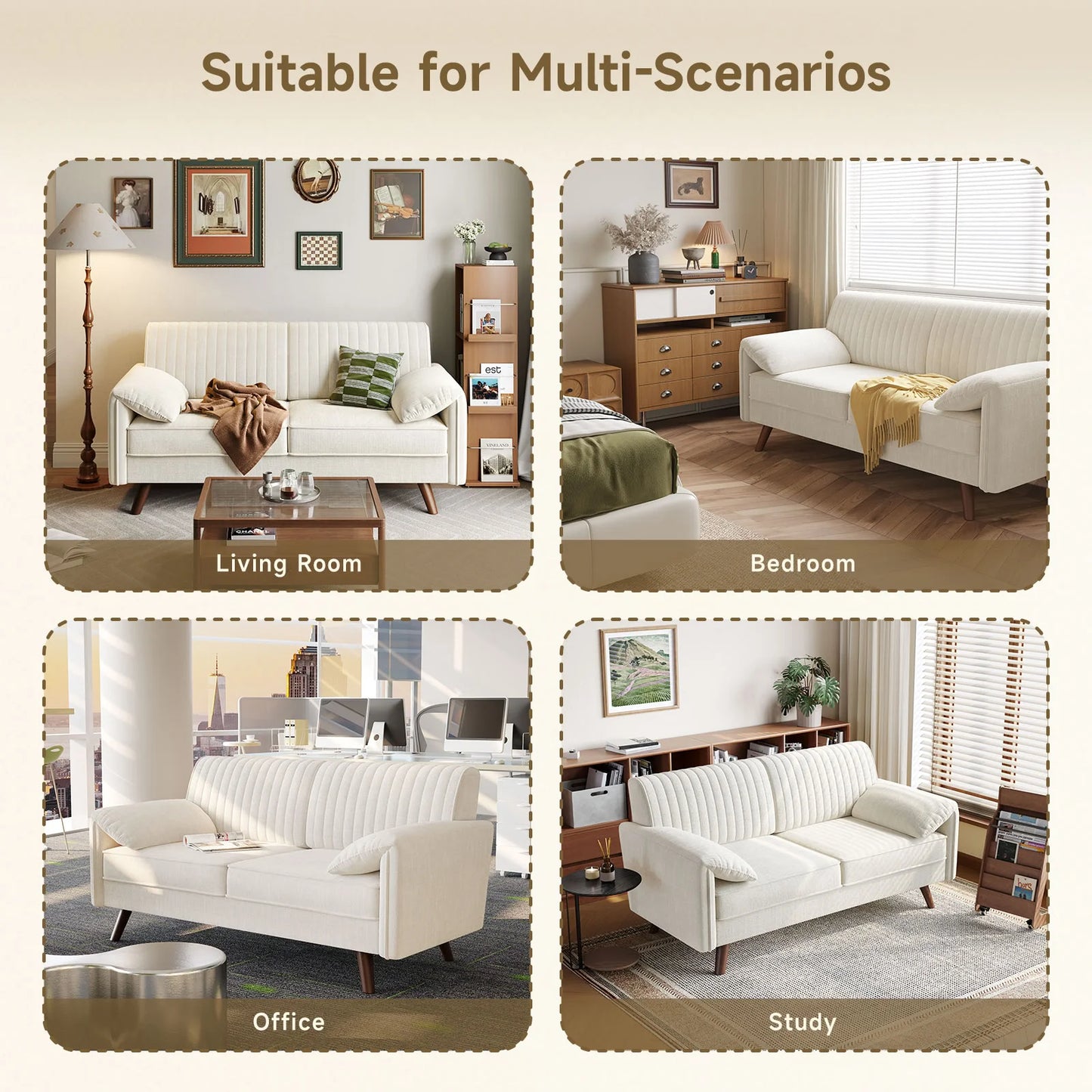 Chenille Loveseat Sofa For Compact Living Spaces And Cozy Corners