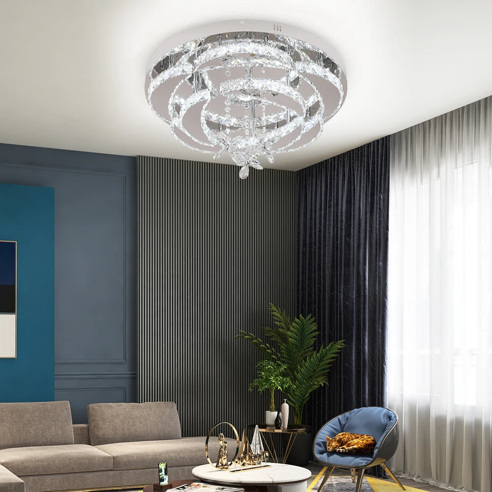VETRULUS Luxury K9 Crystal Chandelier LED Pendant Light