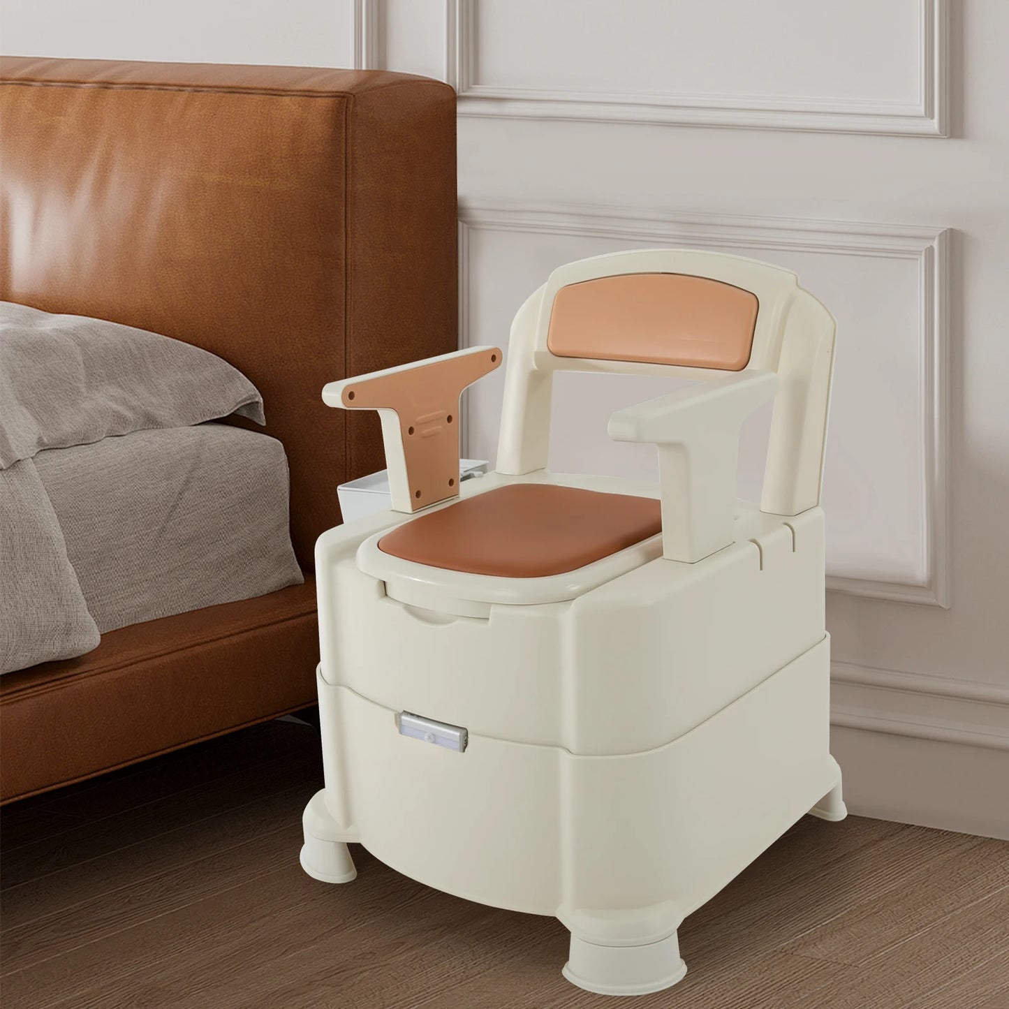 Sensor Night Light Portable Bedside Toilet 200kg Capacity