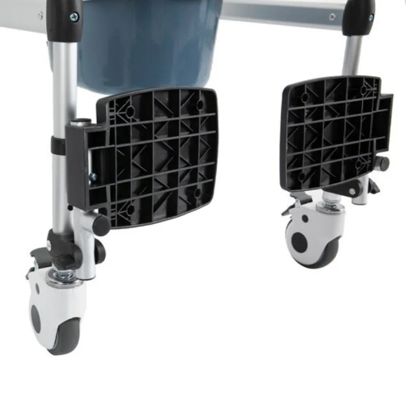 Shower Wheelchair 3 in 1 Foldable Height Adjustable With Flip Up Footrests