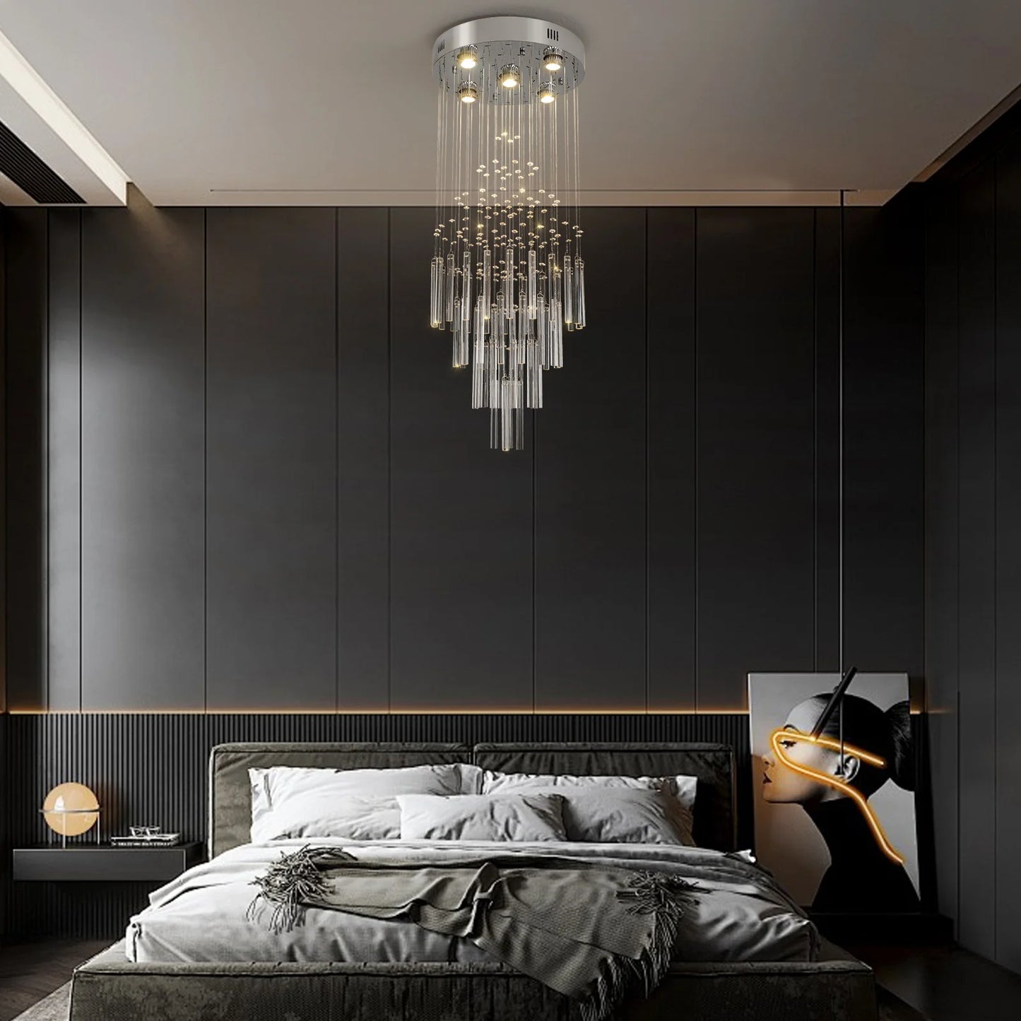 VETRULUS Crystal Ceiling Chandelier Lustre Pendant Lights