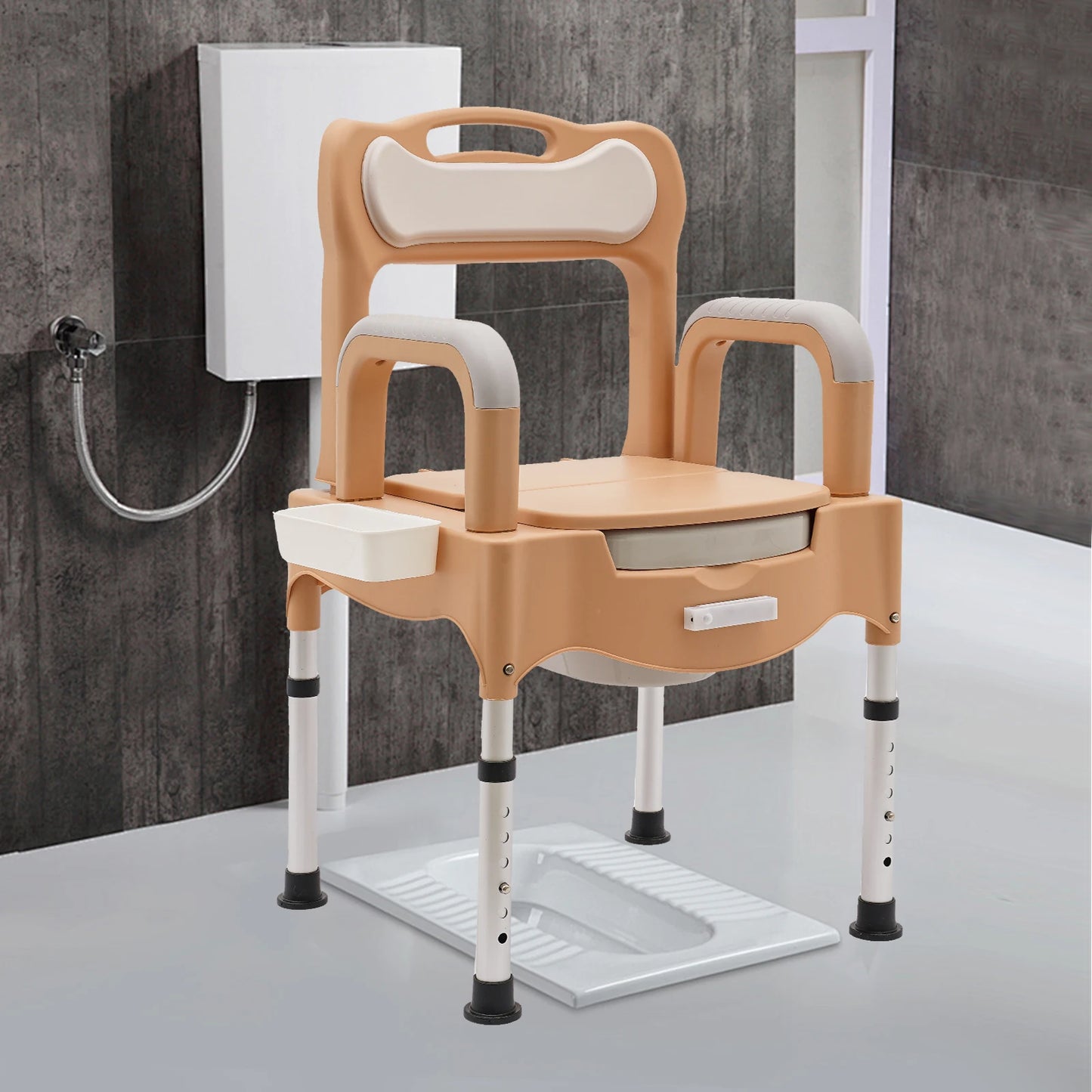 Portable Height Adjustable Toilet Chair For Home Use