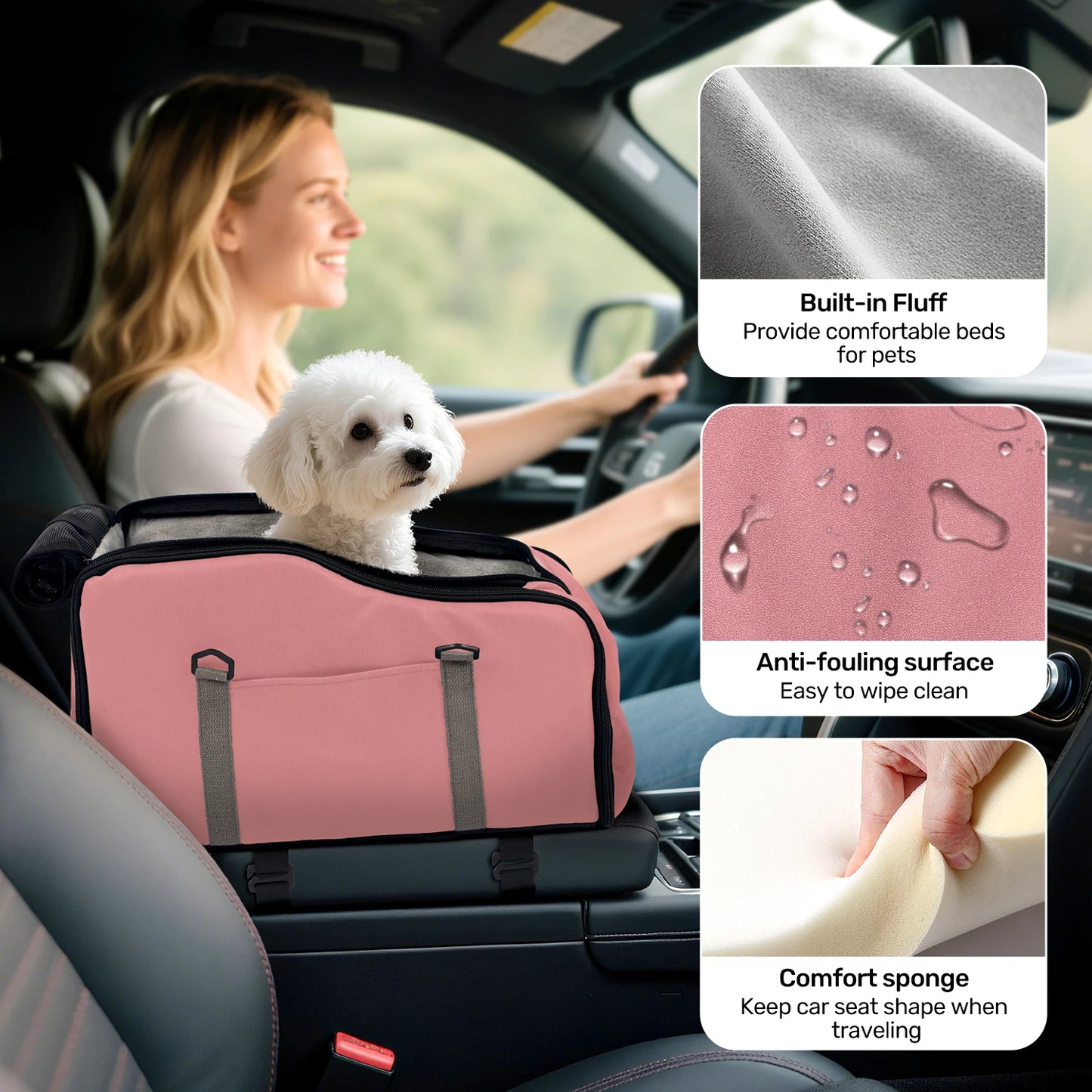 Removable Washable Car Pet Seat For Small Dogs And Cats Travel Bed