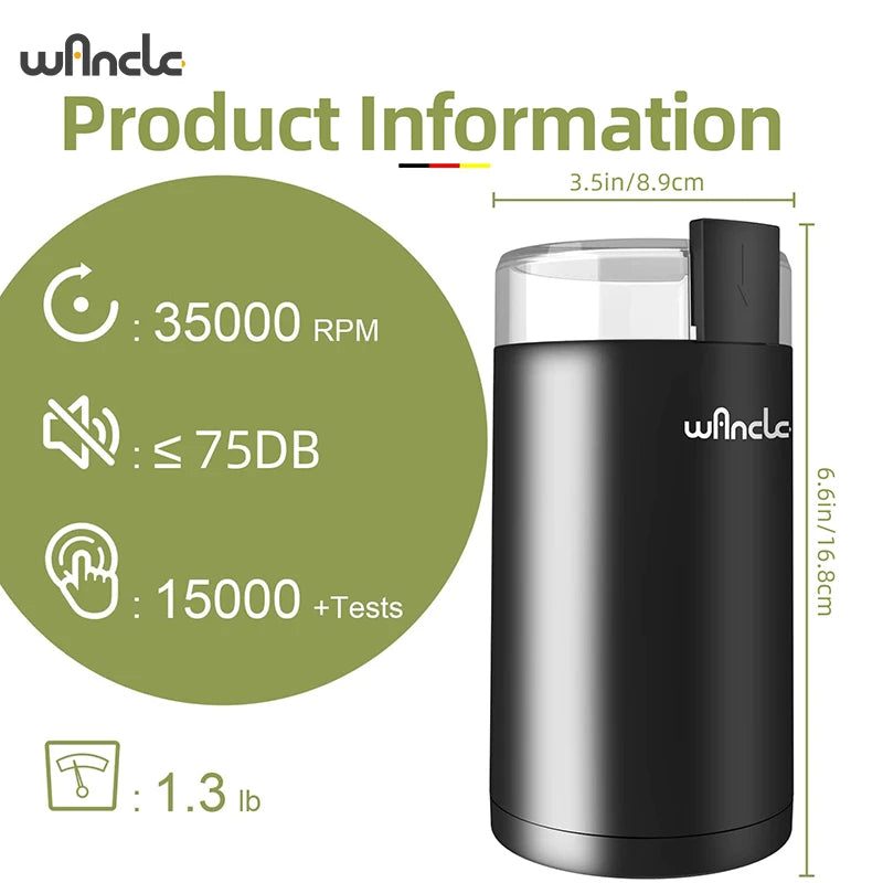 KIRAINAFLY Coffee Grinder 150W Multifunctional Blade For Home Kitchen