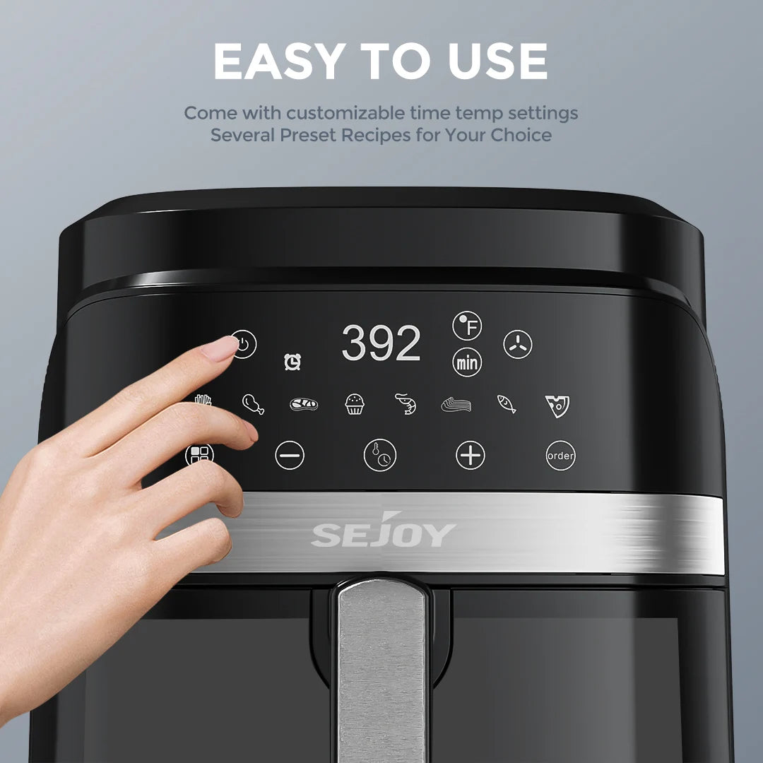 SEJOY 8-in-1 Air Fryer Oven Oilless Cooker Roast Bake Dehydrate