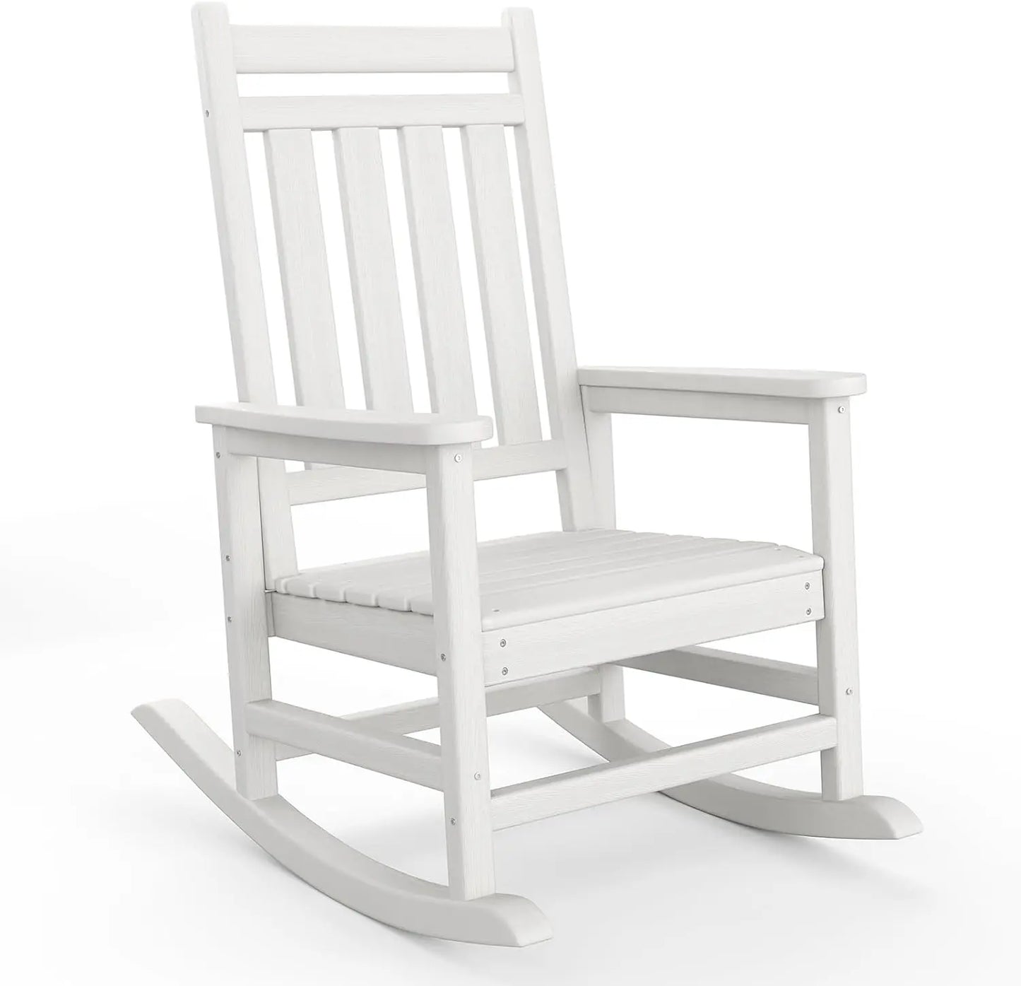HobbyLane Outdoor All-Weather HDPE Ergonomic Rocking Chair for Adults Porch