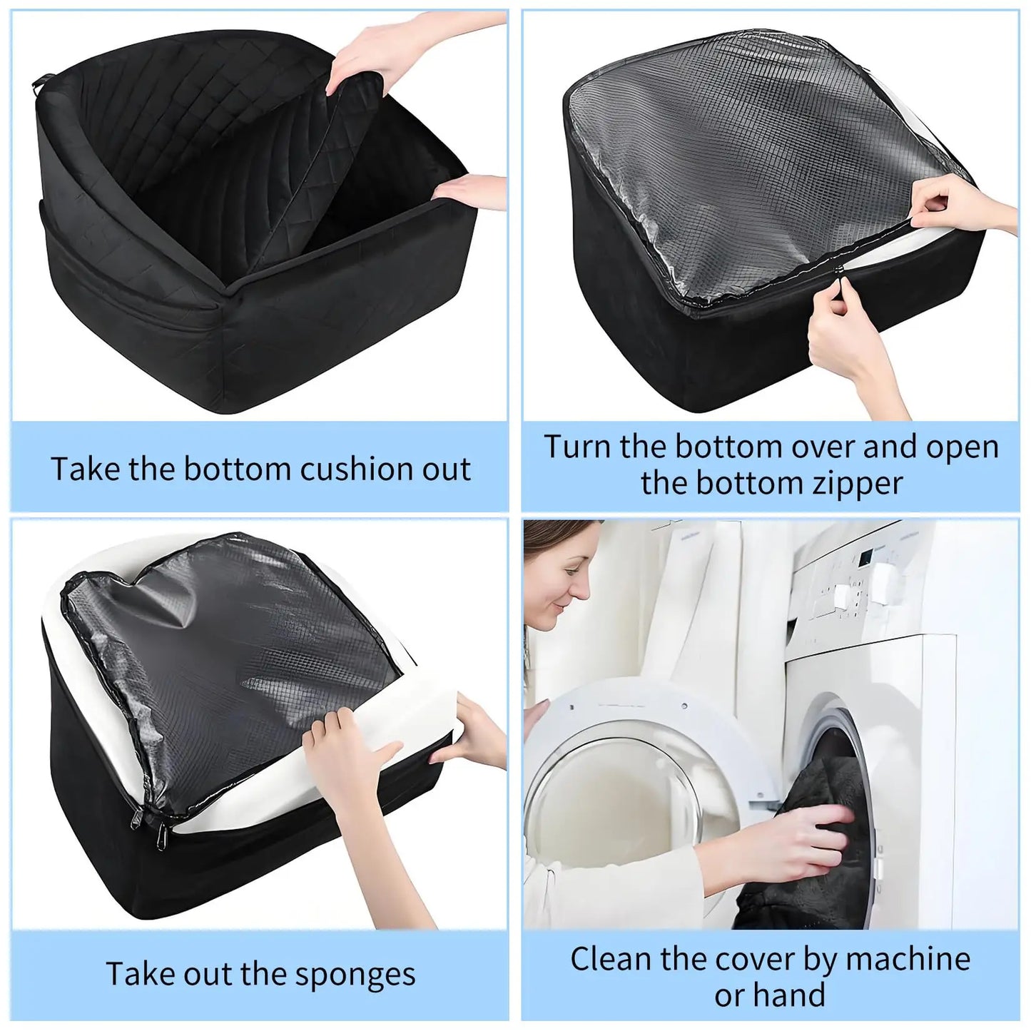 HiMISS Dog Booster Car Seat With Detachable Bed