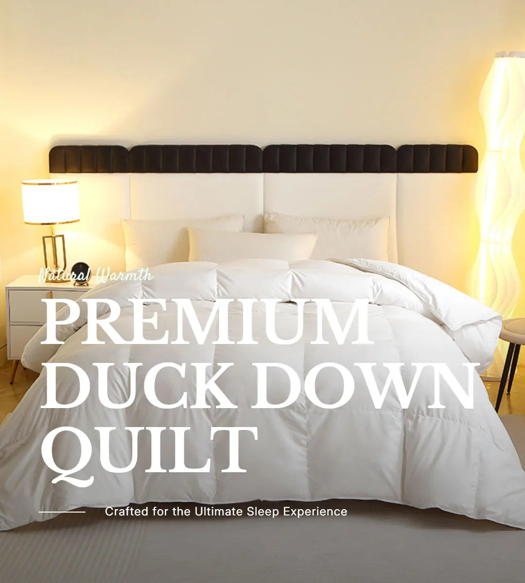 EasYum Duck Feather Quilted Comforter Allergy Safe Bedding
