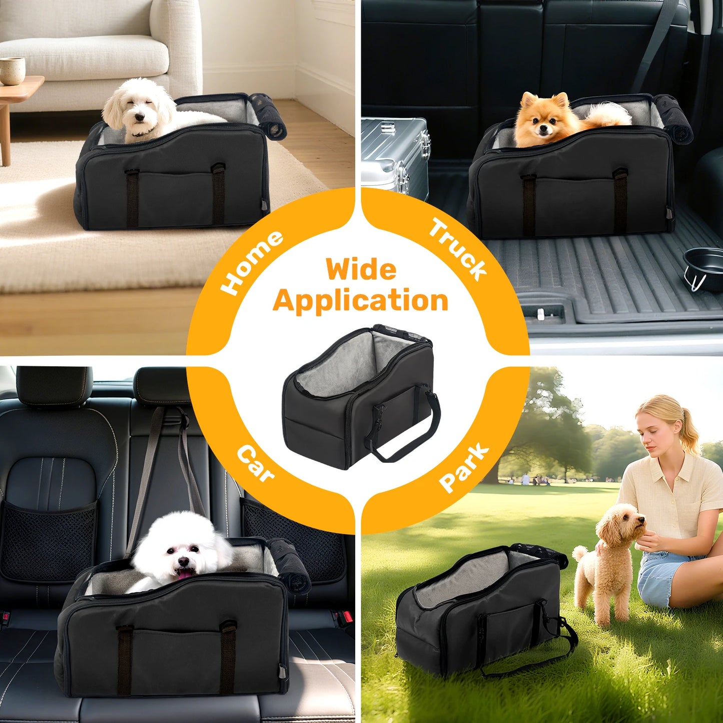 Removable Washable Car Pet Seat For Small Dogs And Cats Travel Bed