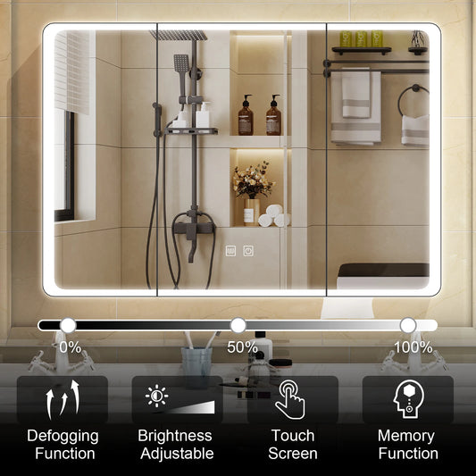 Onesaimei LED Mirror Medicine Cabinet With LED Lighting