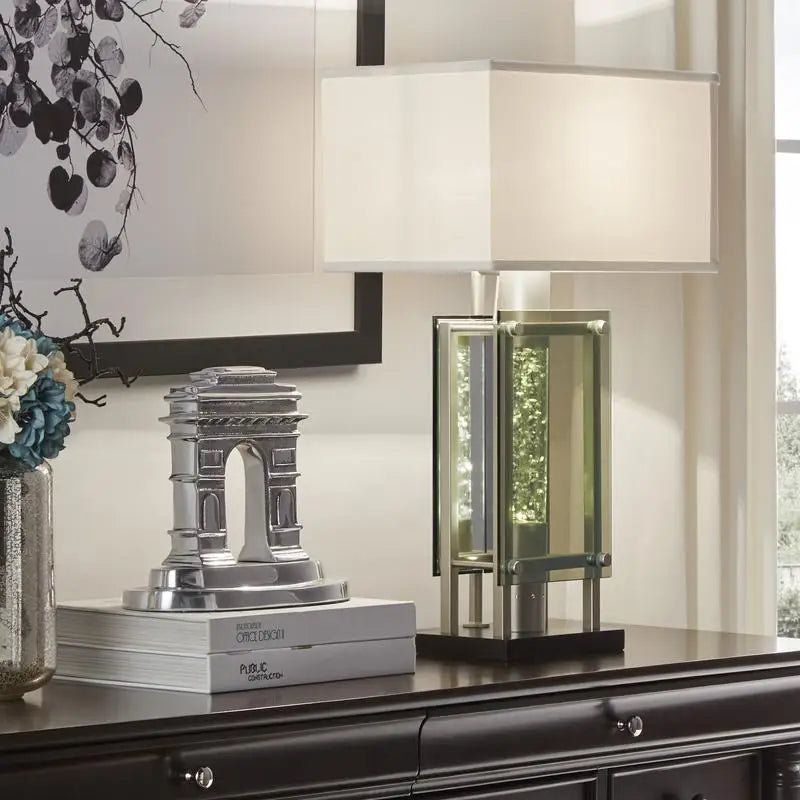 Water Dancing Light Table Lamp Nightstand Modern Finish
