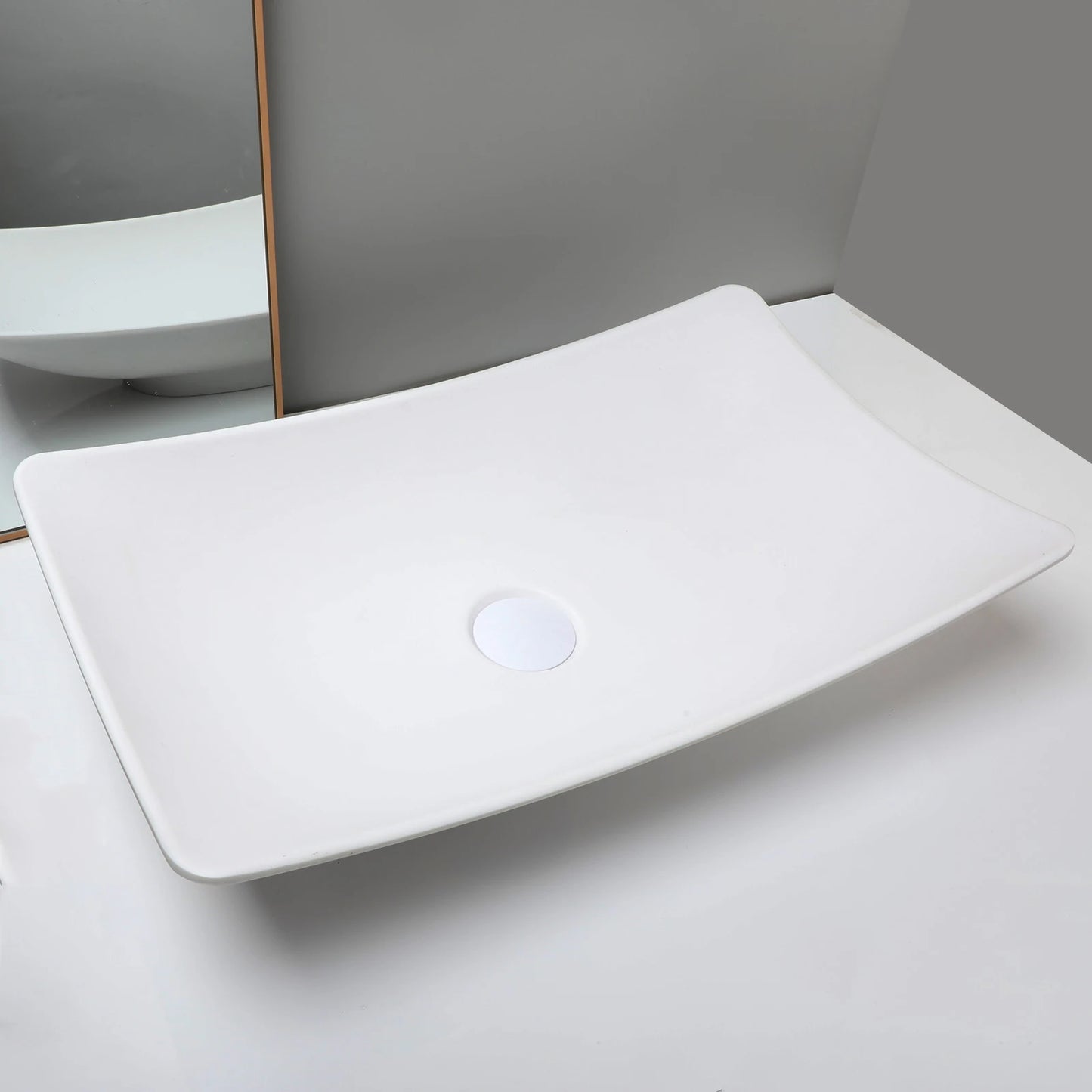 Torayvino Bathroom Vessel Sink Stone Resin Washbasin Above Counter