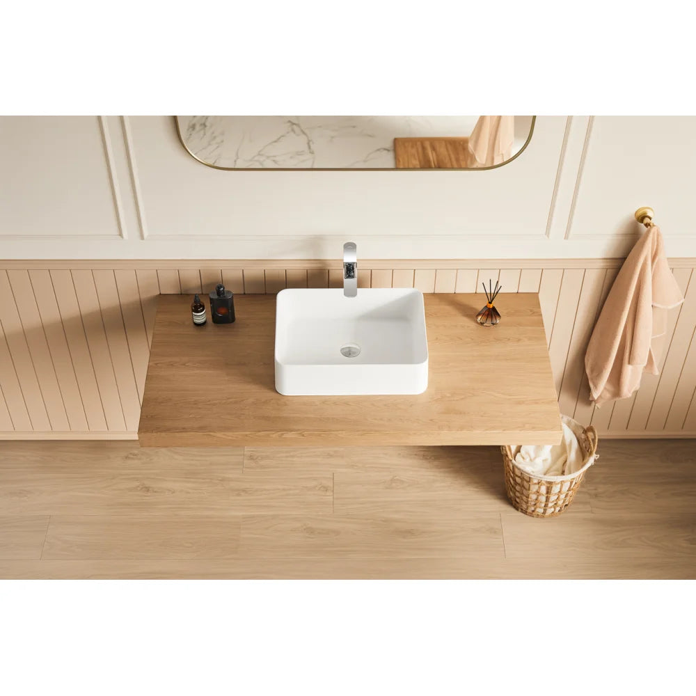 LWOFiller Solid Surface Vessel Bathroom Sink Basin