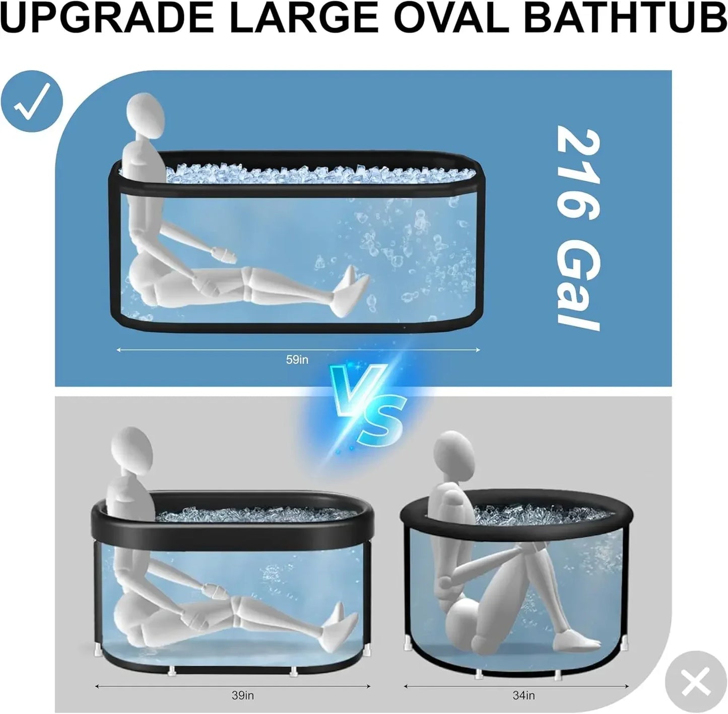 Drop Stitch Ice Bath Tub For Recovery Cold Water Therapy