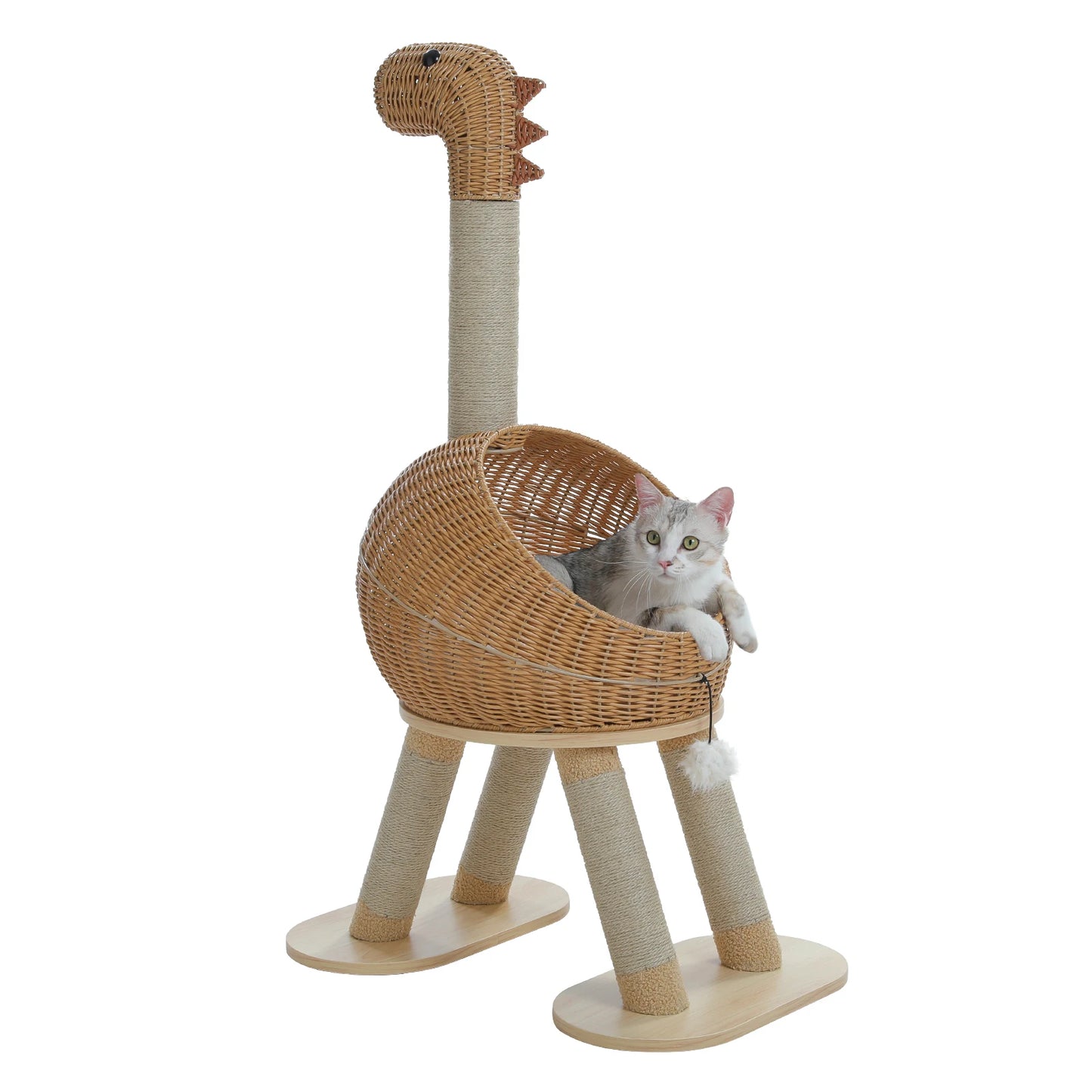 PAWZ Road Dinosaur Cat Tree Tower With Sisal Scratching Post