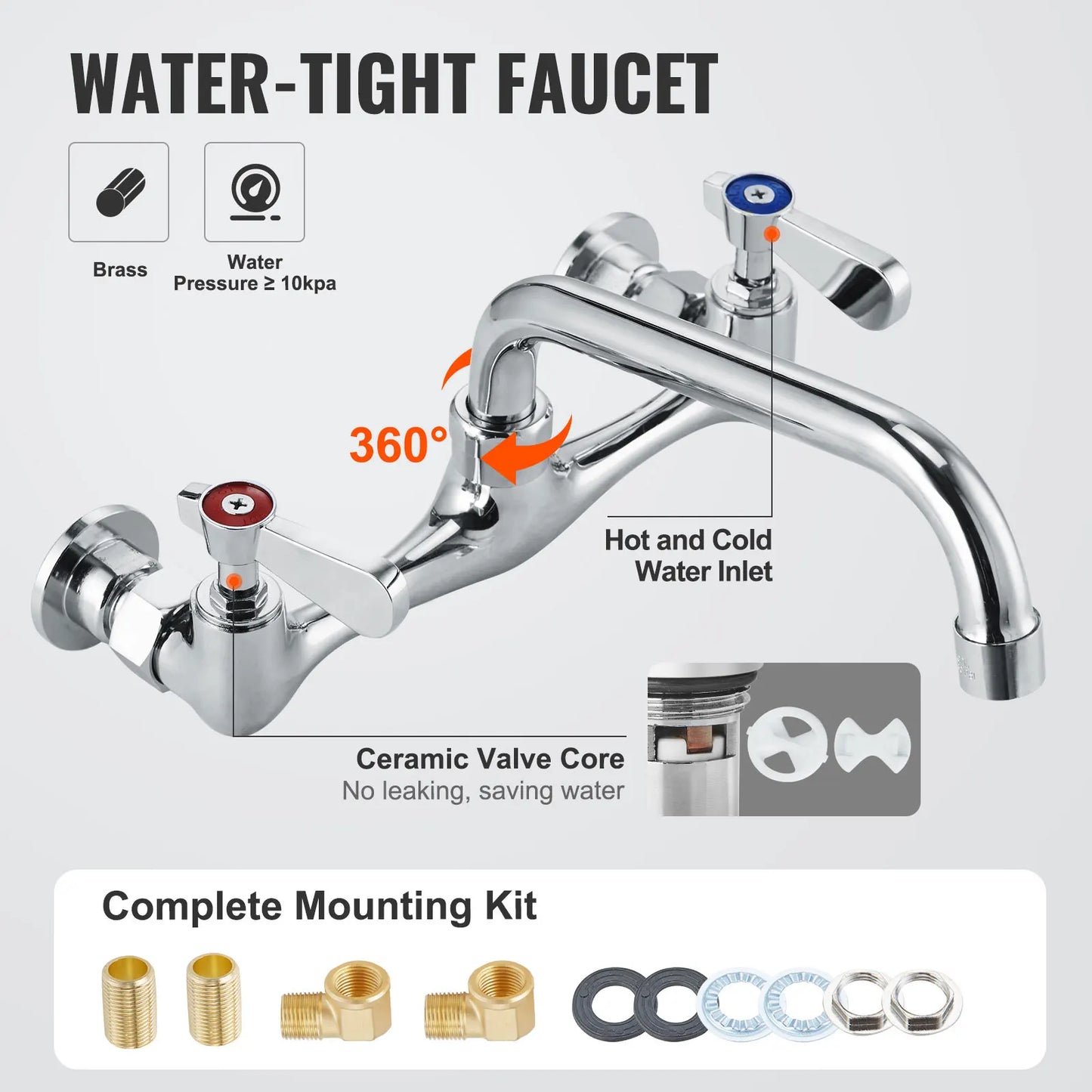 SucceBuy Stainless Steel Kitchen Prep And Utility Sink Single Bowl