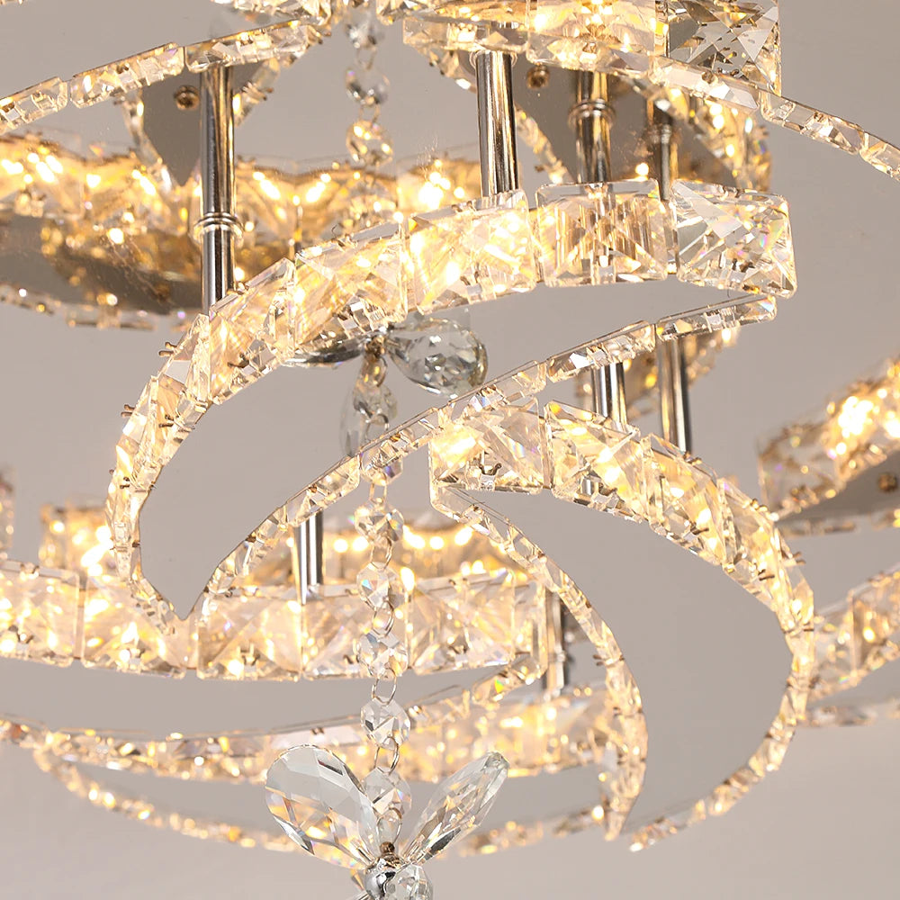 VETRULUS Luxury K9 Crystal Chandelier LED Pendant Light