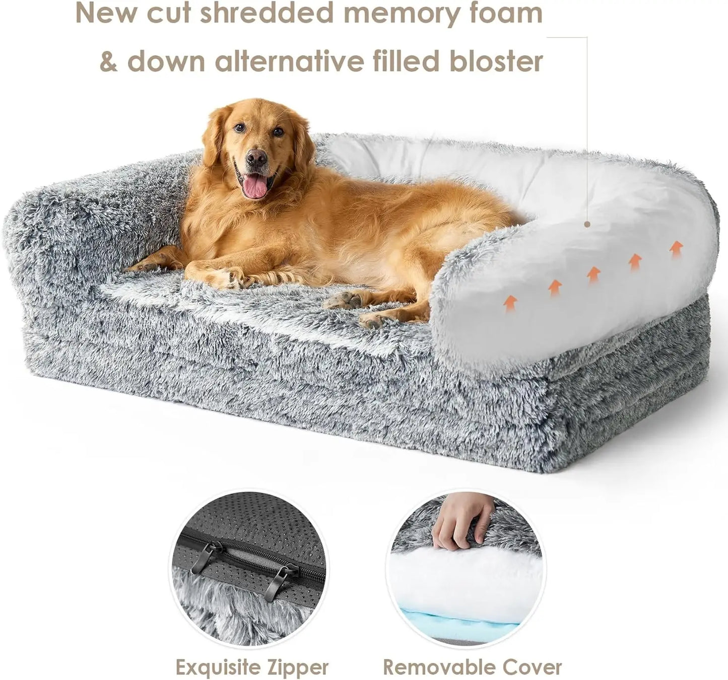 Foldable Human Dog Bed Orthopedic Memory Foam Couch