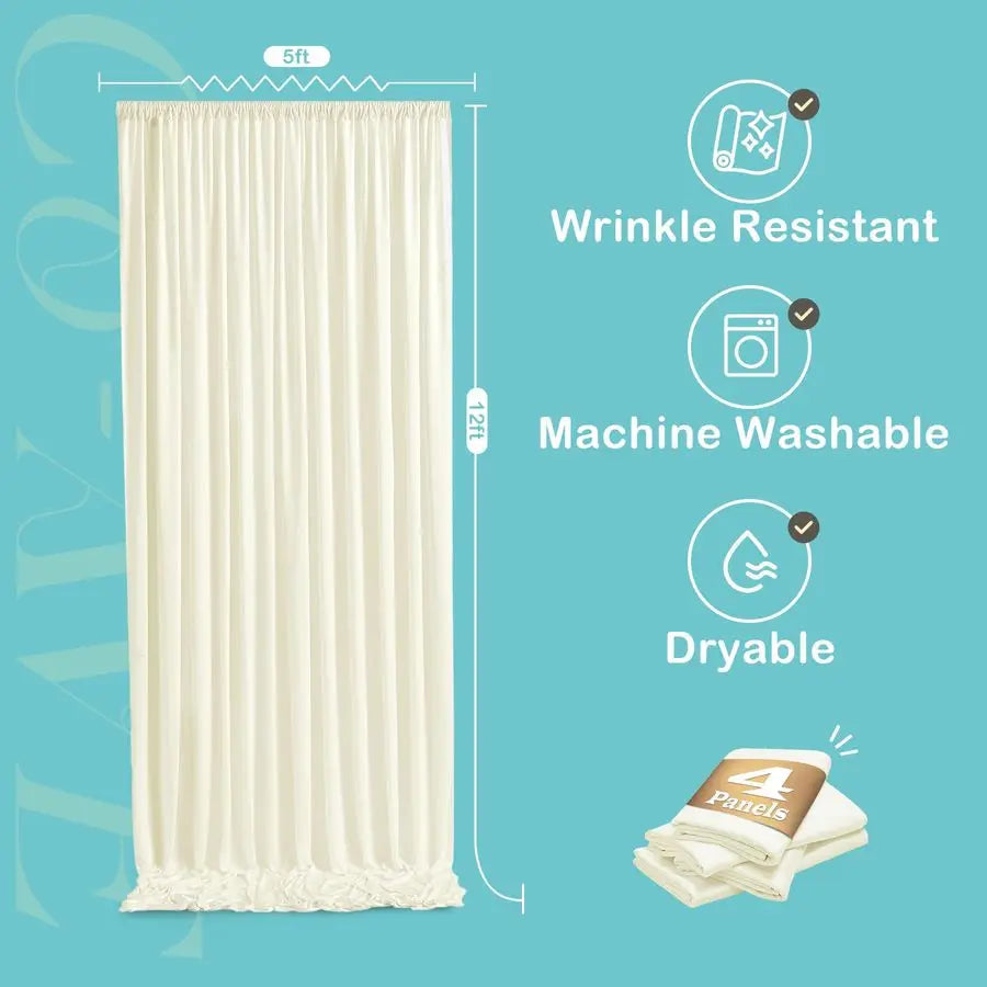 Wrinkle Free Backdrop Curtains For Parties And Weddings