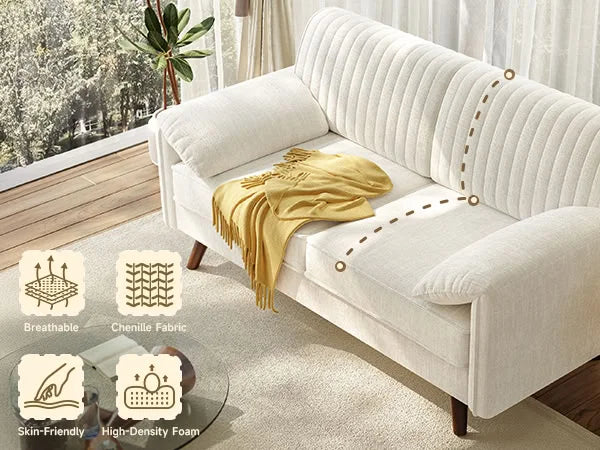 Chenille Loveseat Sofa For Compact Living Spaces And Cozy Corners