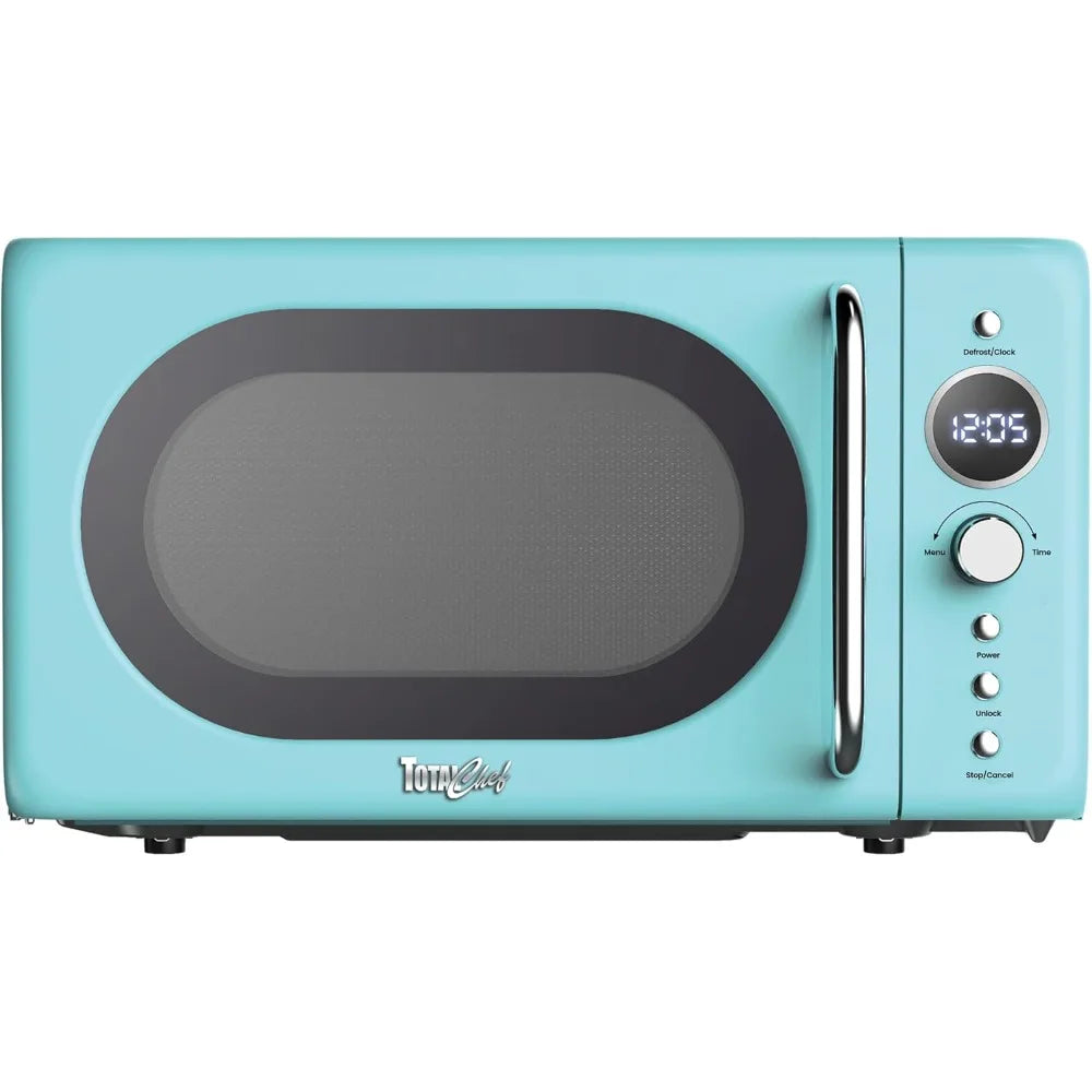 Retro Microwave Oven 20L 700W With 8 Presets For Coffee Rice Pasta