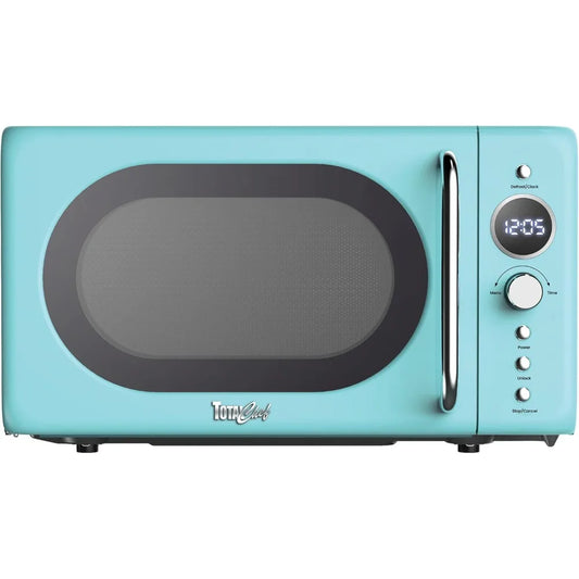 Retro Microwave Oven 20L 700W With 8 Presets For Coffee Rice Pasta