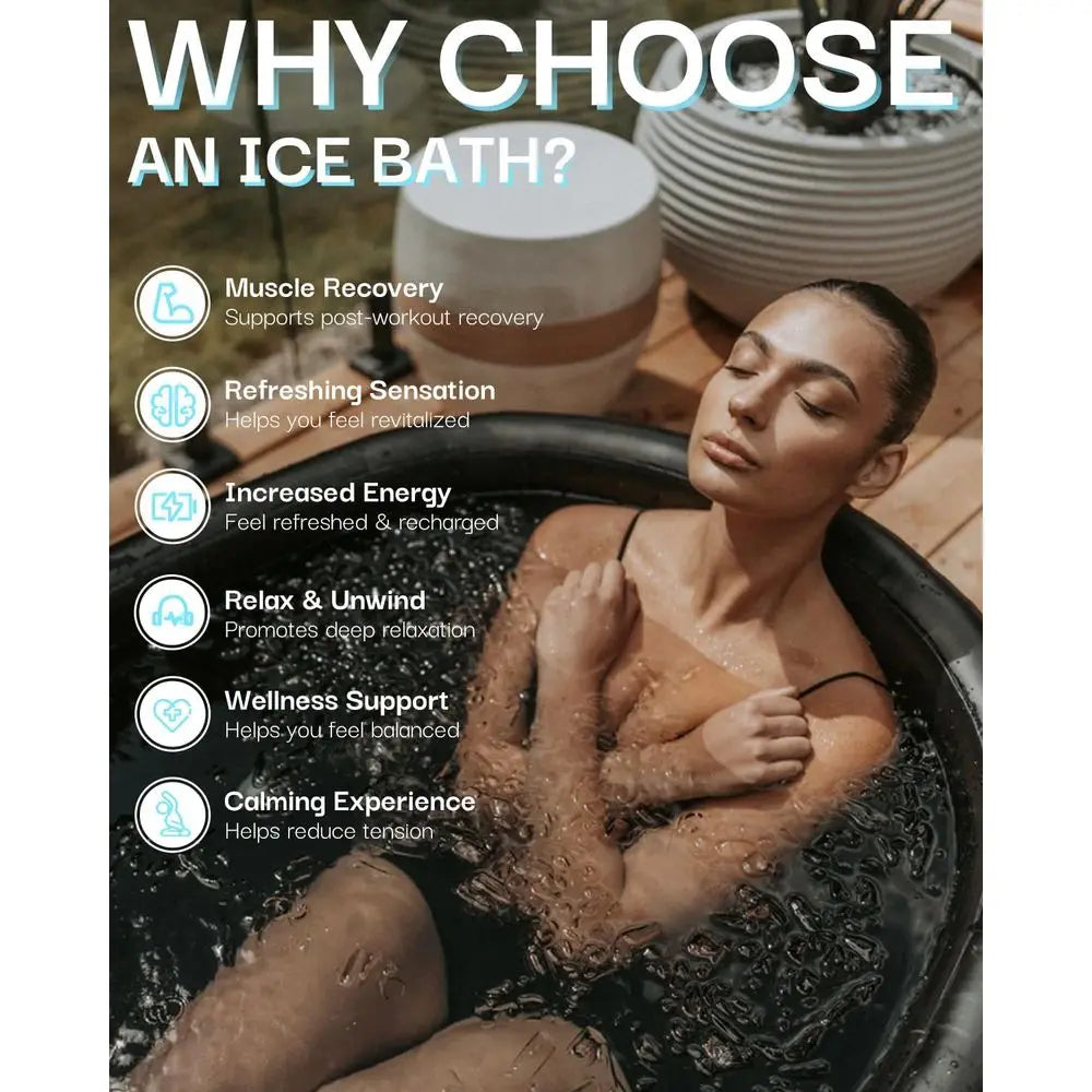 Ice Bath Tub For Athletes Cold Plunge Recovery Lid